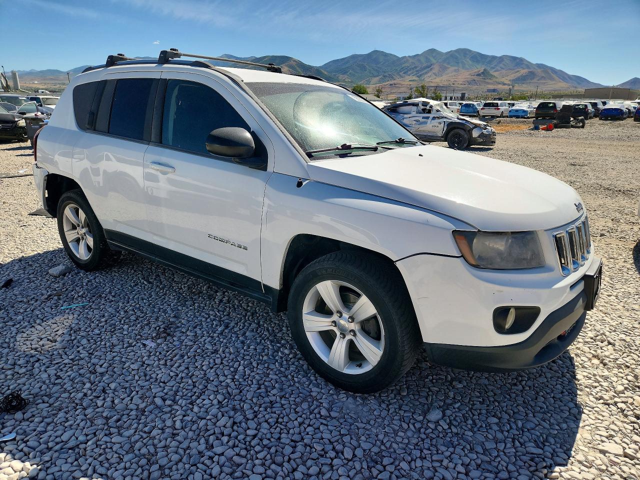 2014 Jeep Compass Sport White vin: 1C4NJDBB4ED567532