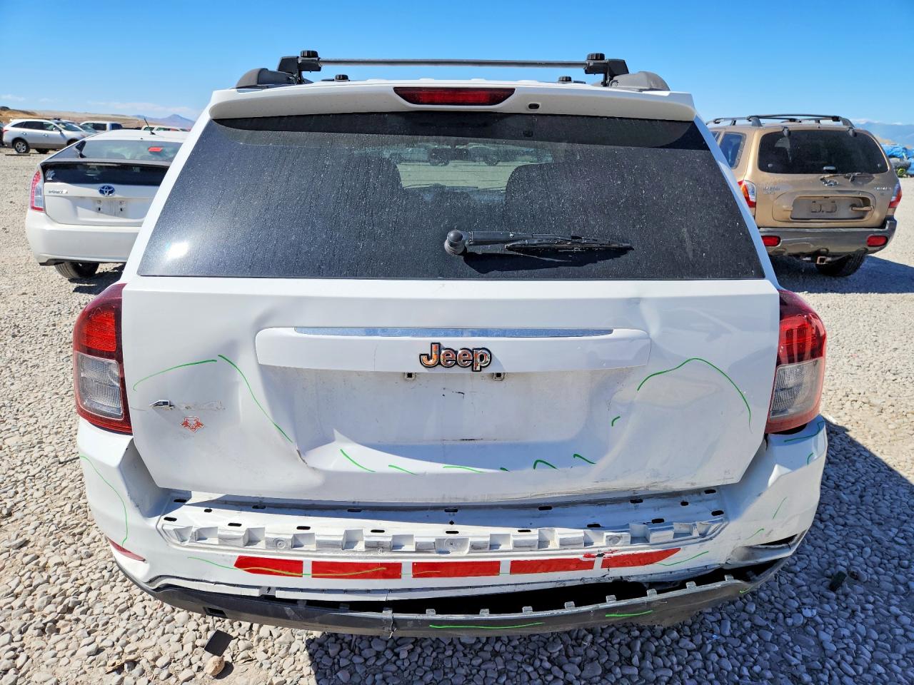 2014 Jeep Compass Sport White vin: 1C4NJDBB4ED567532