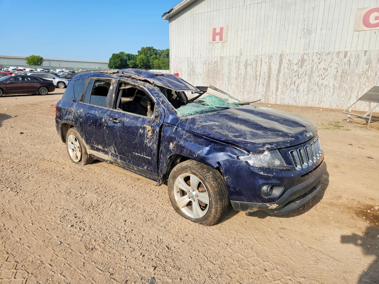 2014 Jeep Compass Sport Blue vin: 1C4NJDBB4ED591992