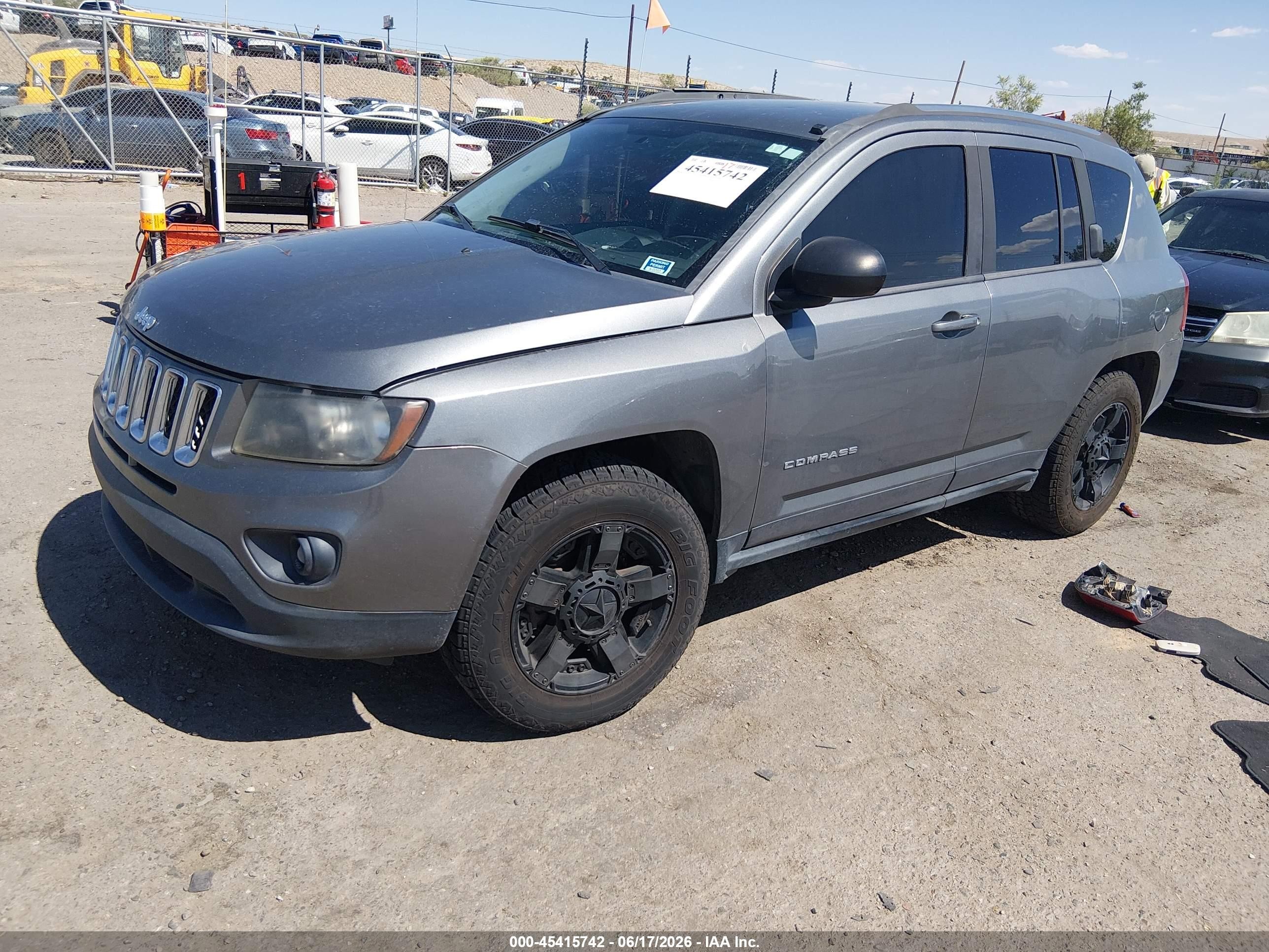 2014 Jeep Compass Sport Gray vin: 1C4NJDBB4ED593080