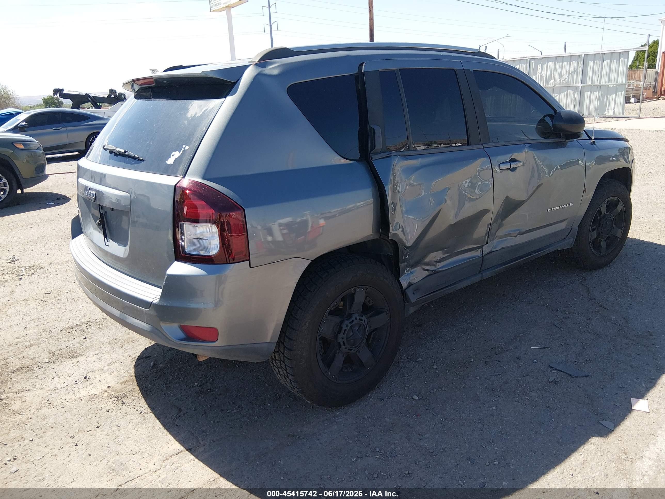 2014 Jeep Compass Sport Gray vin: 1C4NJDBB4ED593080