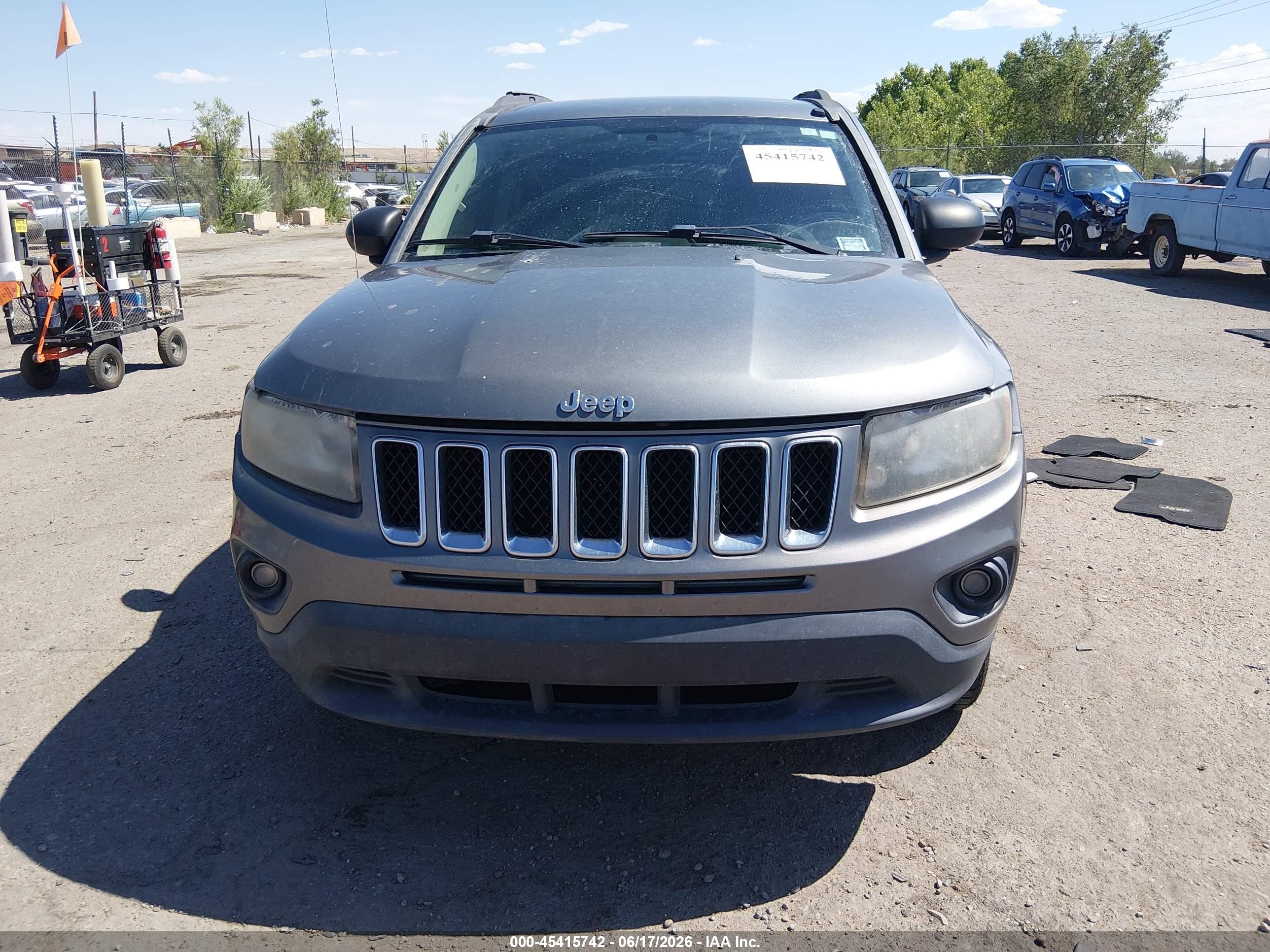 2014 Jeep Compass Sport Gray vin: 1C4NJDBB4ED593080