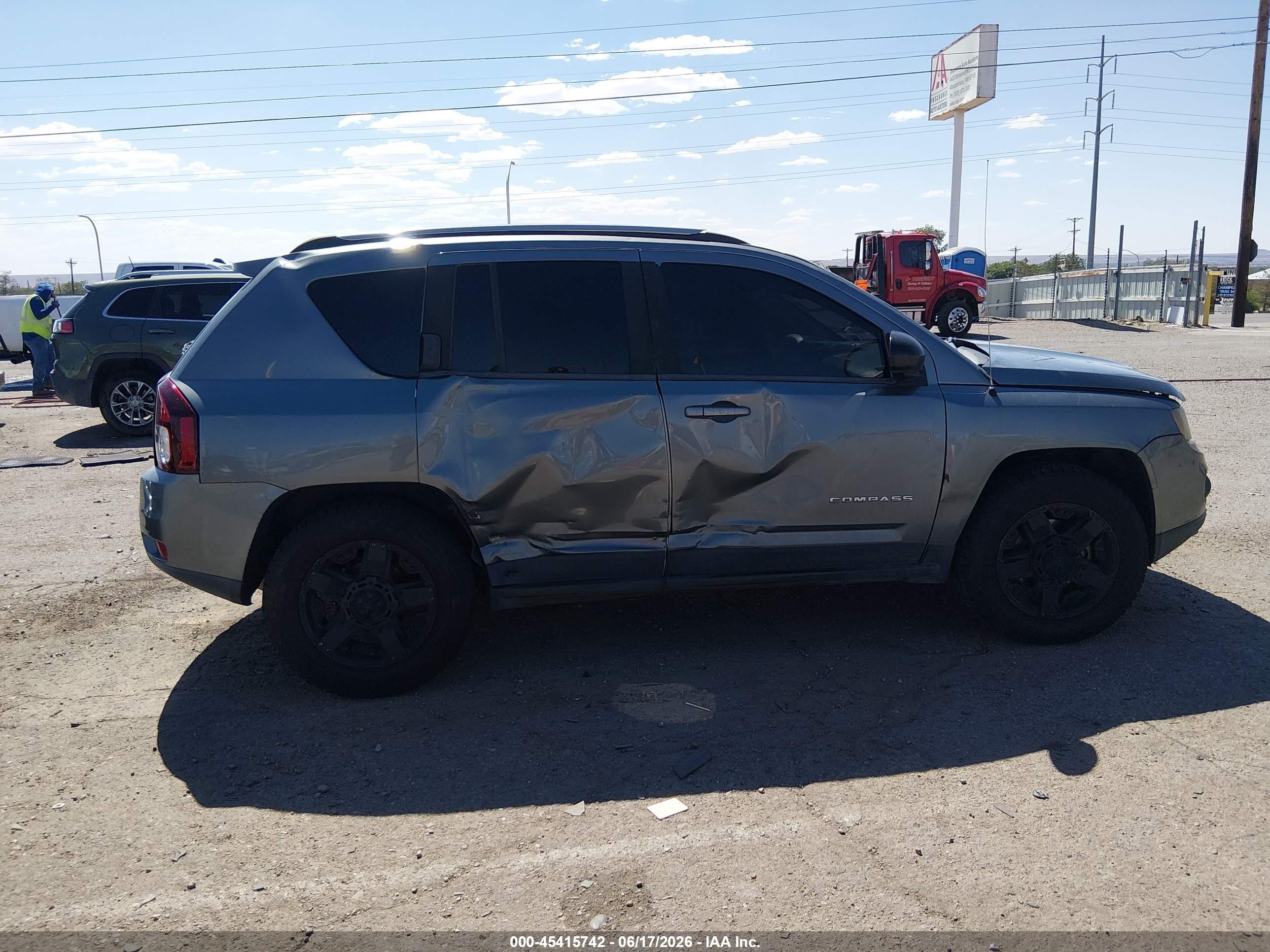 2014 Jeep Compass Sport Gray vin: 1C4NJDBB4ED593080