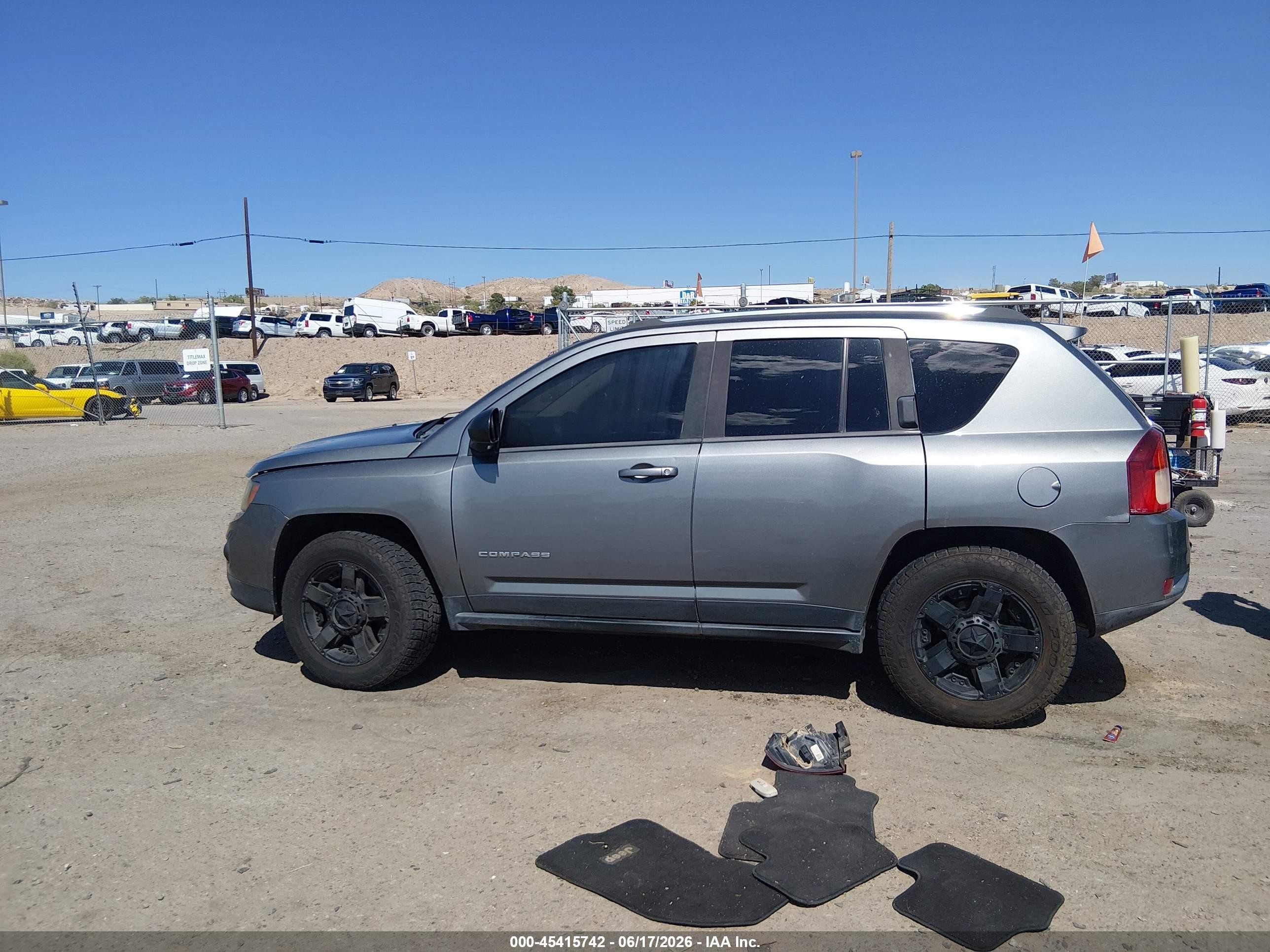 2014 Jeep Compass Sport Gray vin: 1C4NJDBB4ED593080