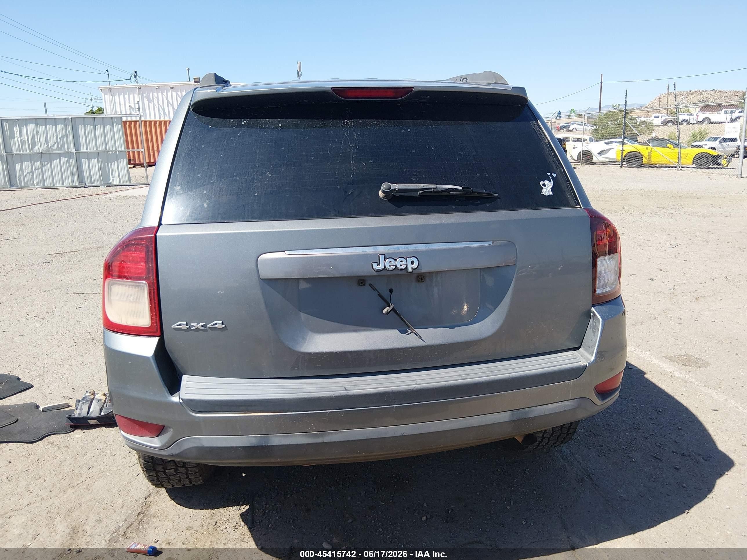2014 Jeep Compass Sport Gray vin: 1C4NJDBB4ED593080