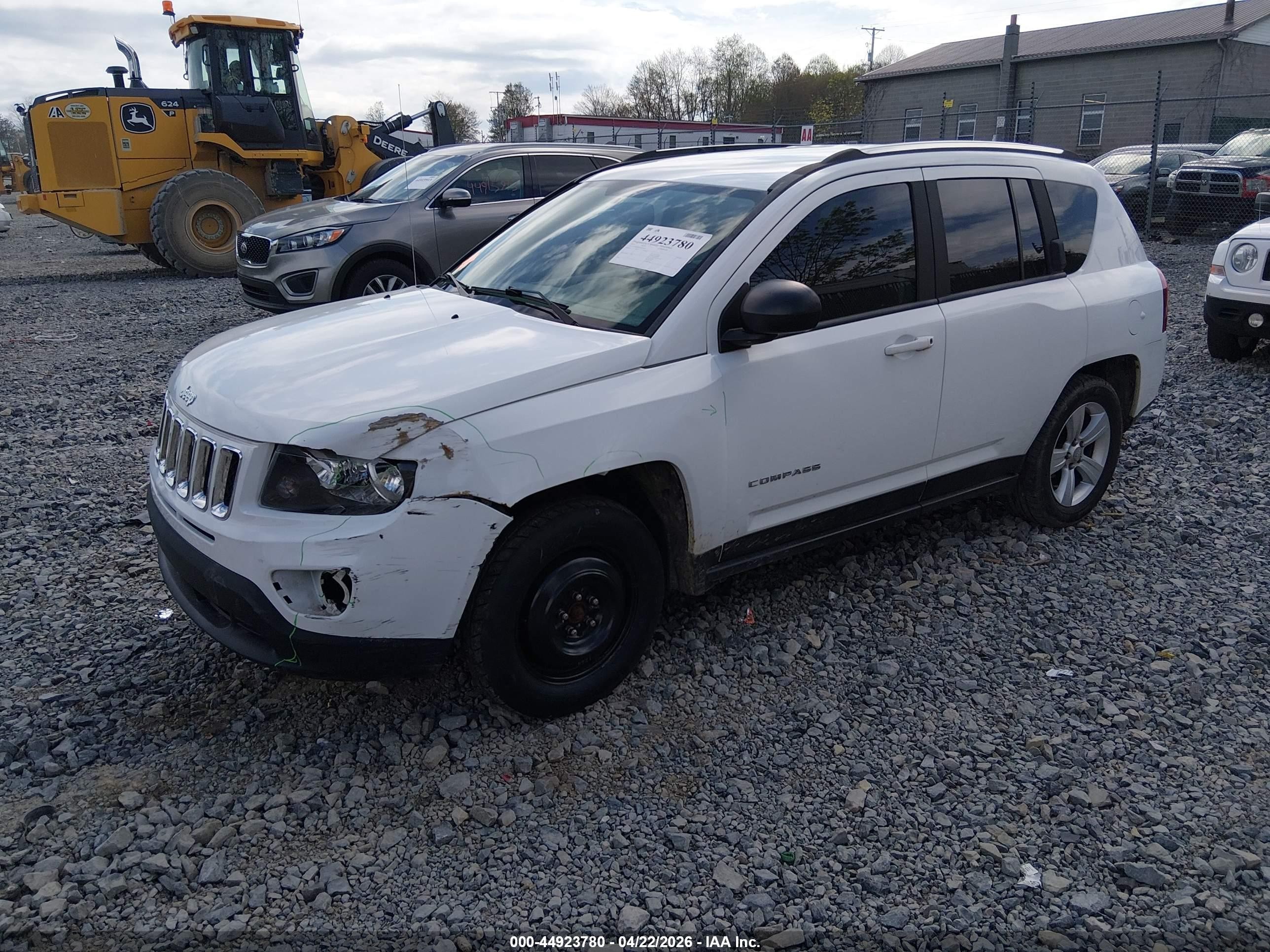 2014 Jeep Compass Sport Белый vin: 1C4NJDBB4ED661250