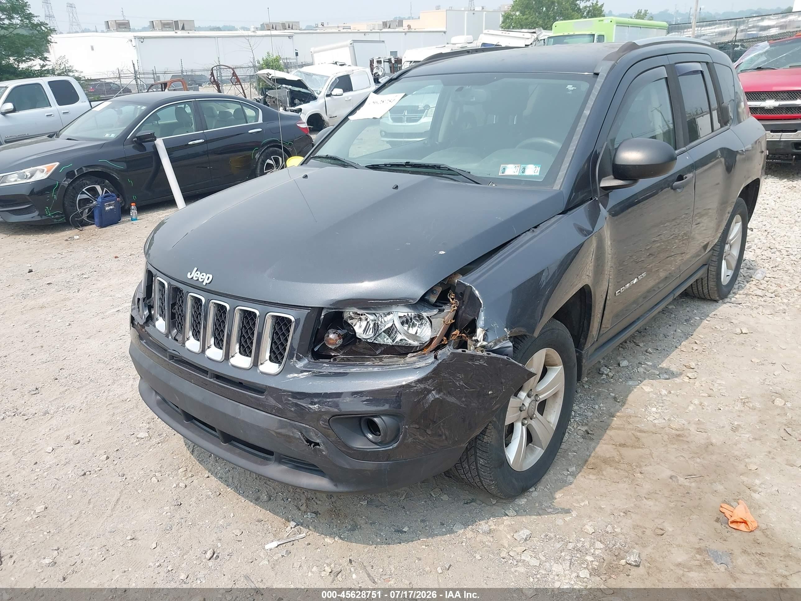 2014 Jeep Compass Sport Gray vin: 1C4NJDBB4ED731037