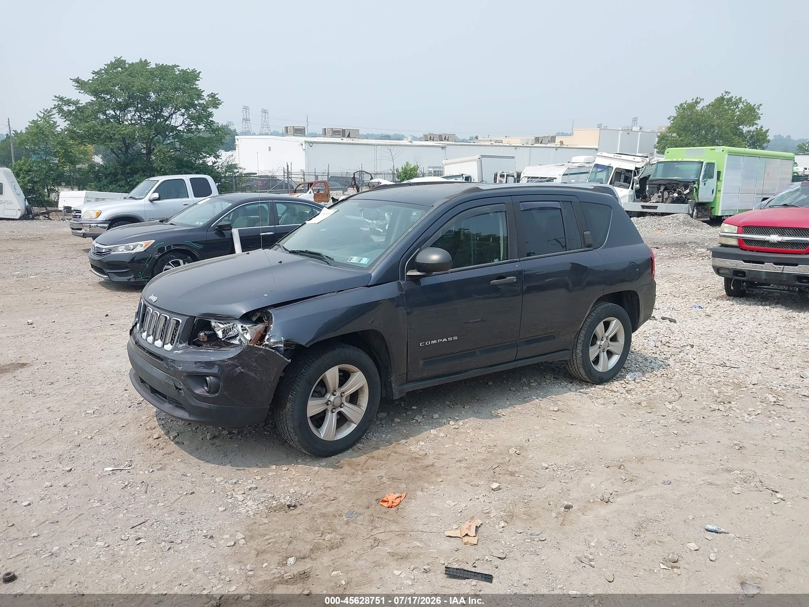 2014 Jeep Compass Sport Gray vin: 1C4NJDBB4ED731037