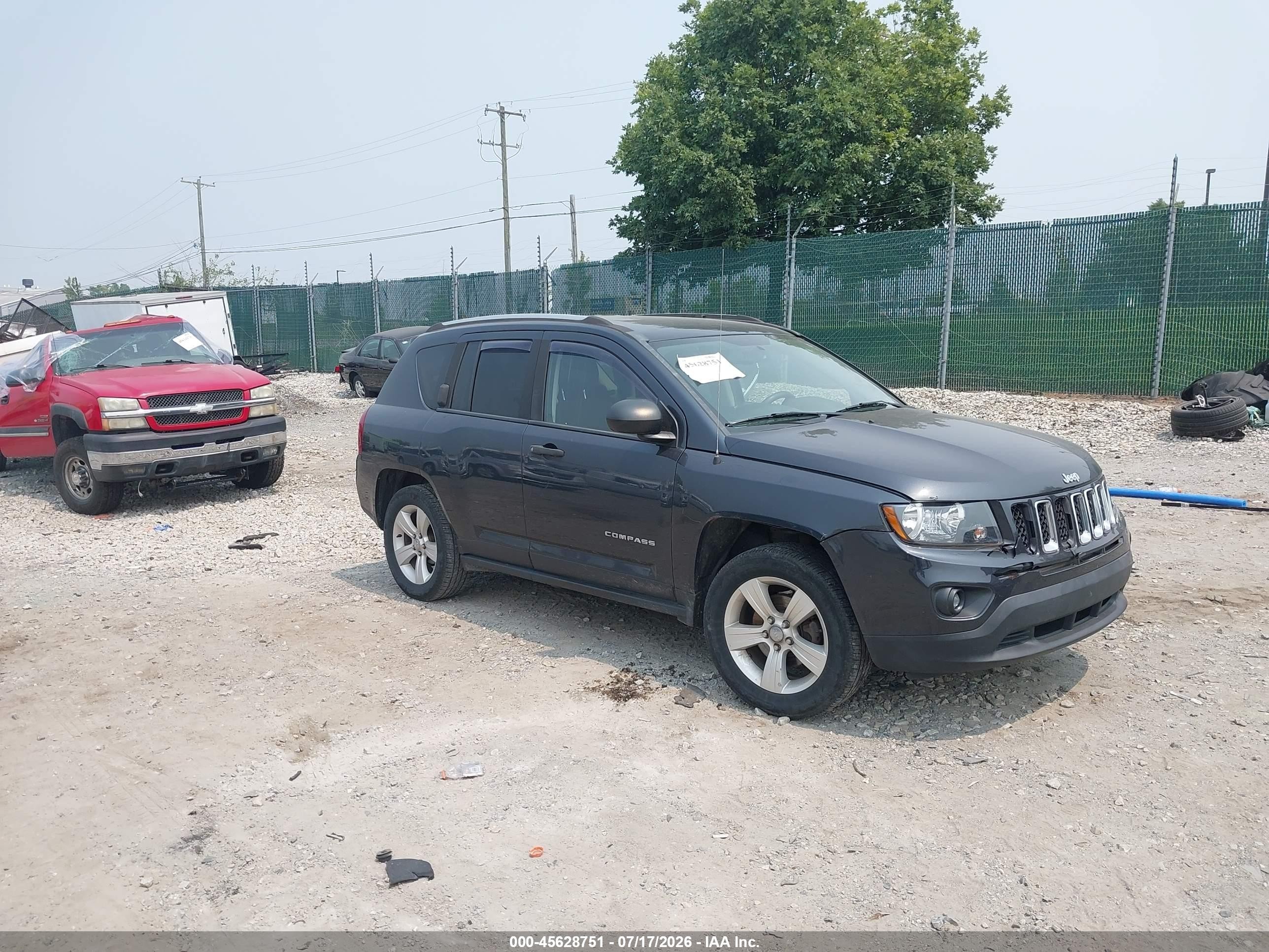 2014 Jeep Compass Sport Gray vin: 1C4NJDBB4ED731037
