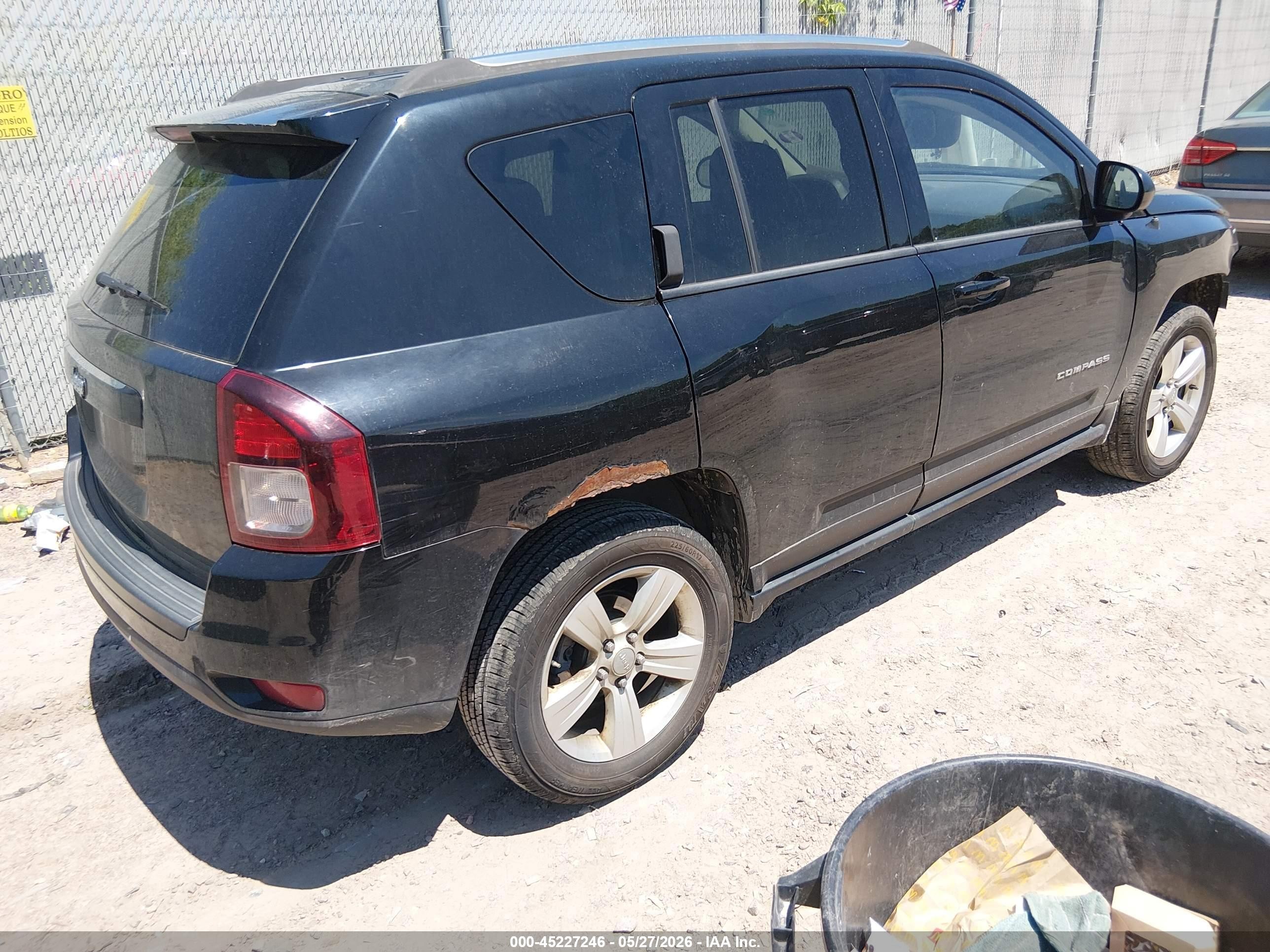 2015 Jeep Compass Sport Black vin: 1C4NJDBB4FD142975
