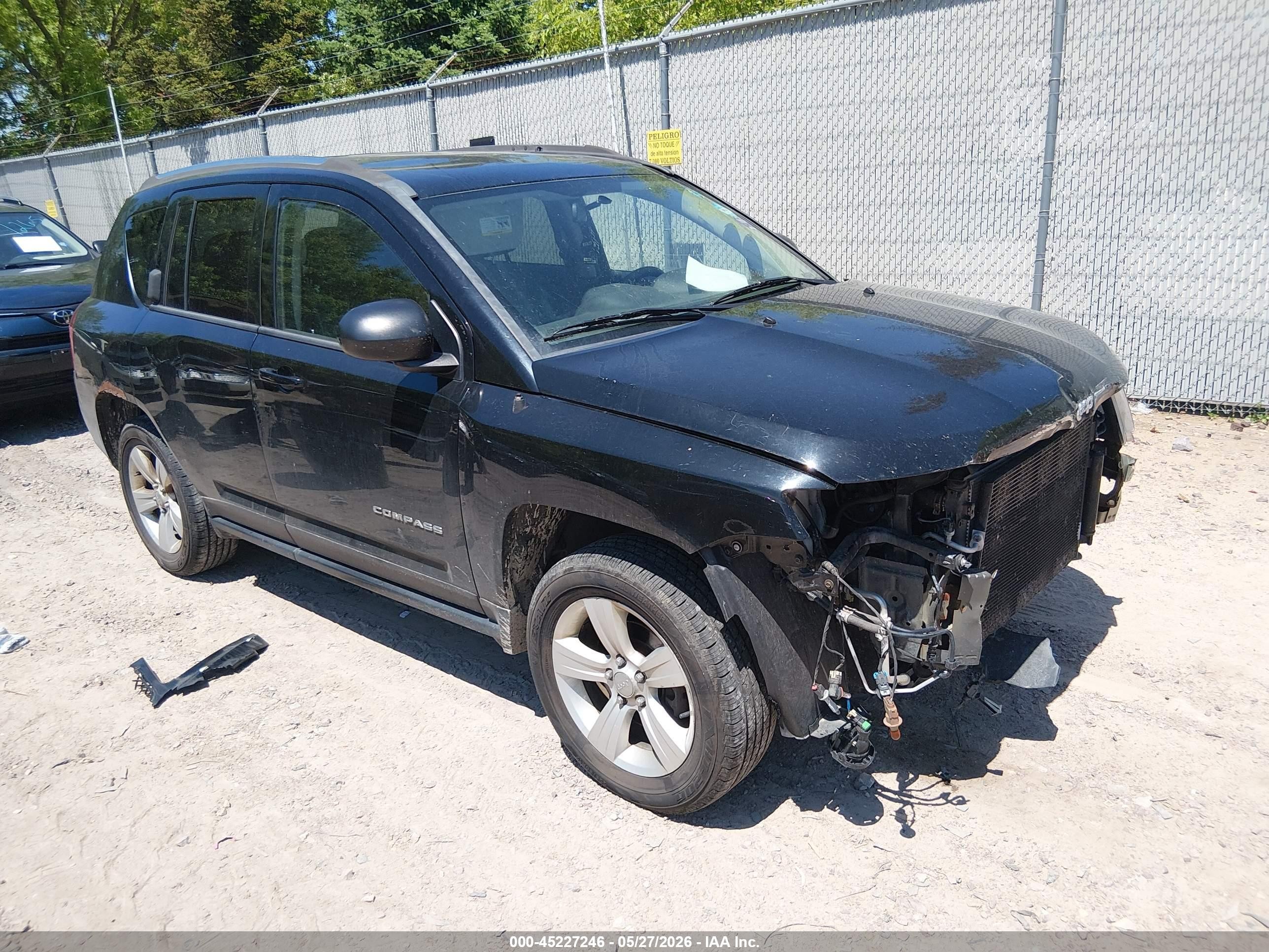 2015 Jeep Compass Sport Black vin: 1C4NJDBB4FD142975