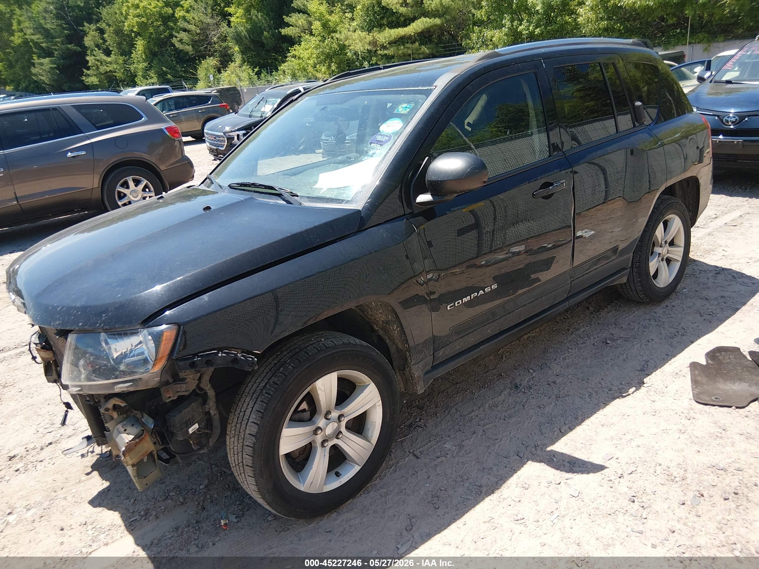 2015 Jeep Compass Sport Black vin: 1C4NJDBB4FD142975