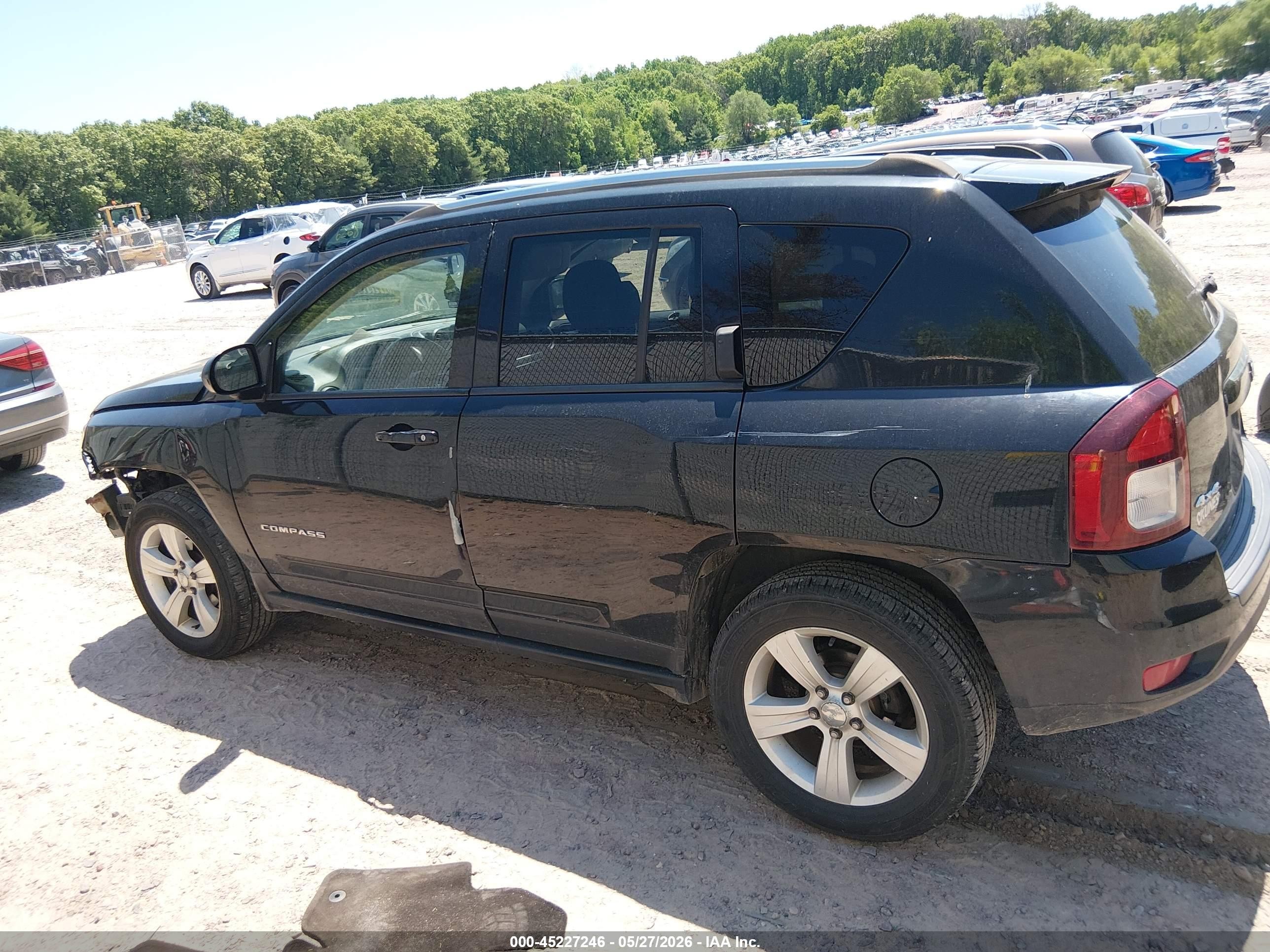 2015 Jeep Compass Sport Black vin: 1C4NJDBB4FD142975