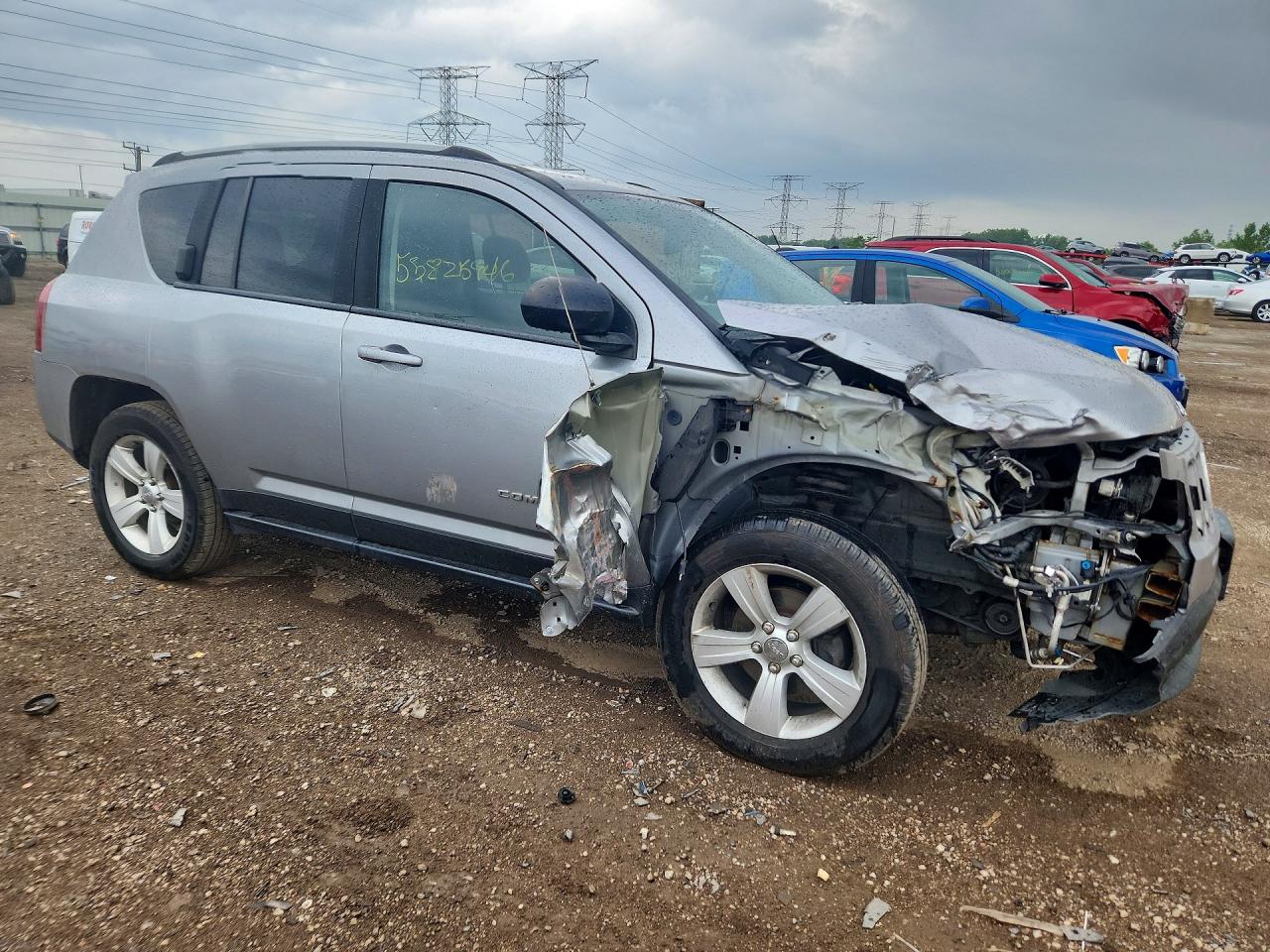 2016 Jeep Compass Sport Silver vin: 1C4NJDBB4GD670825