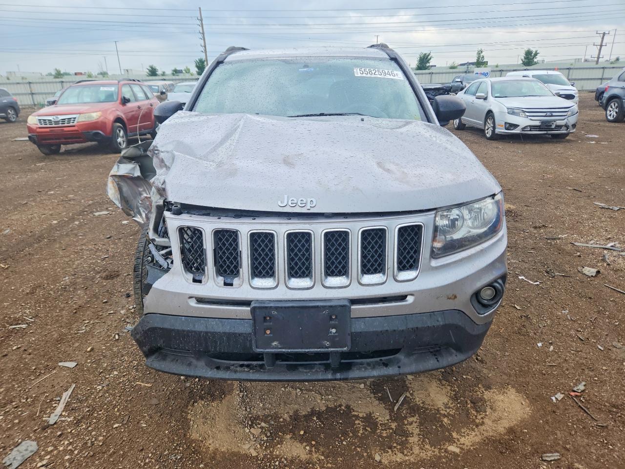 2016 Jeep Compass Sport Silver vin: 1C4NJDBB4GD670825