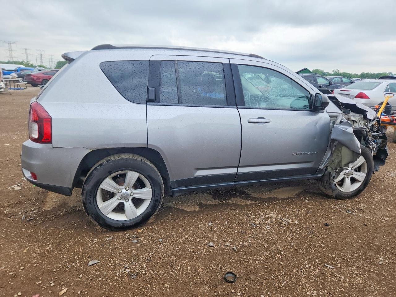 2016 Jeep Compass Sport Silver vin: 1C4NJDBB4GD670825