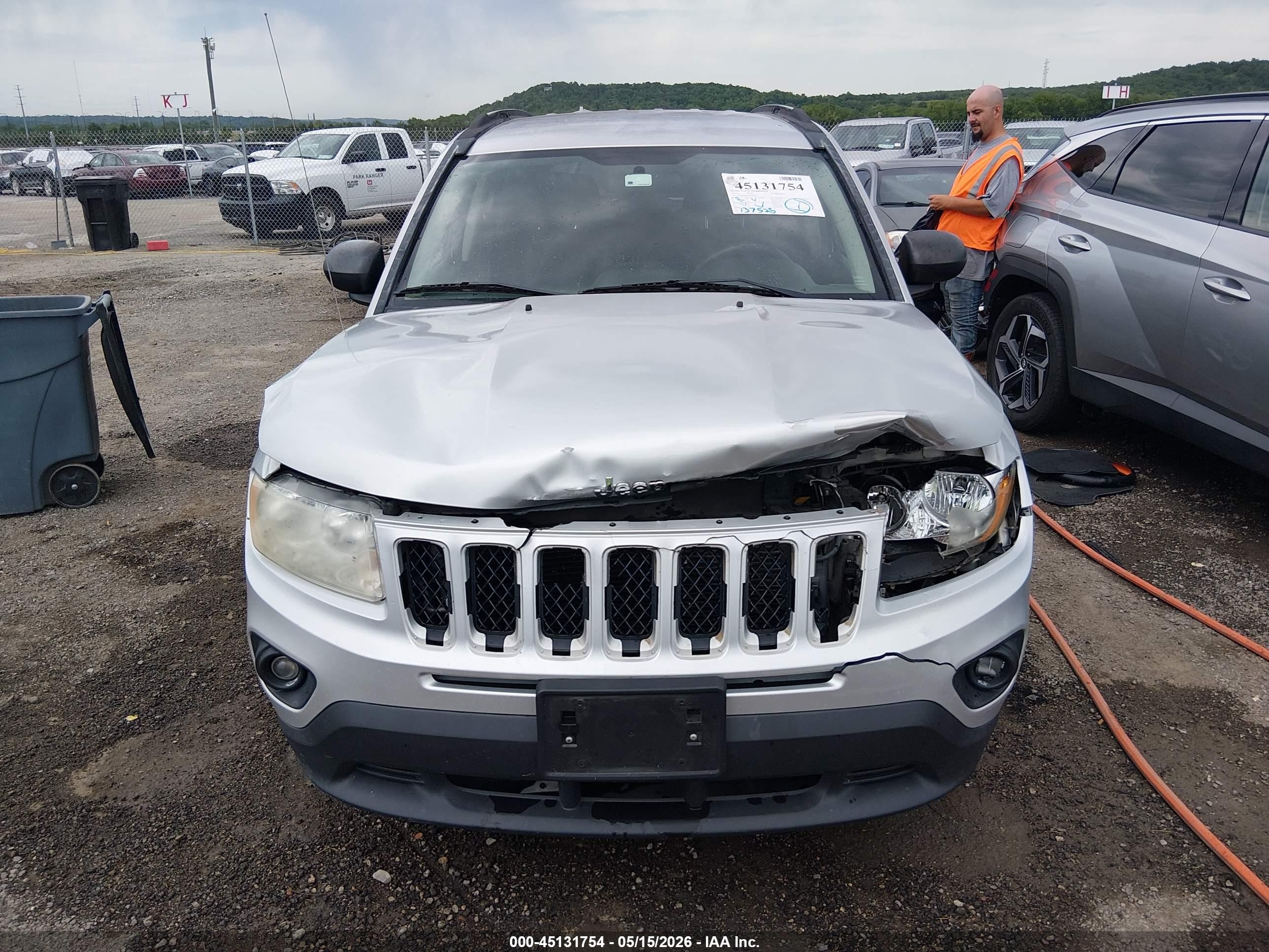 2012 Jeep Compass Sport Silver vin: 1C4NJDBB5CD583123