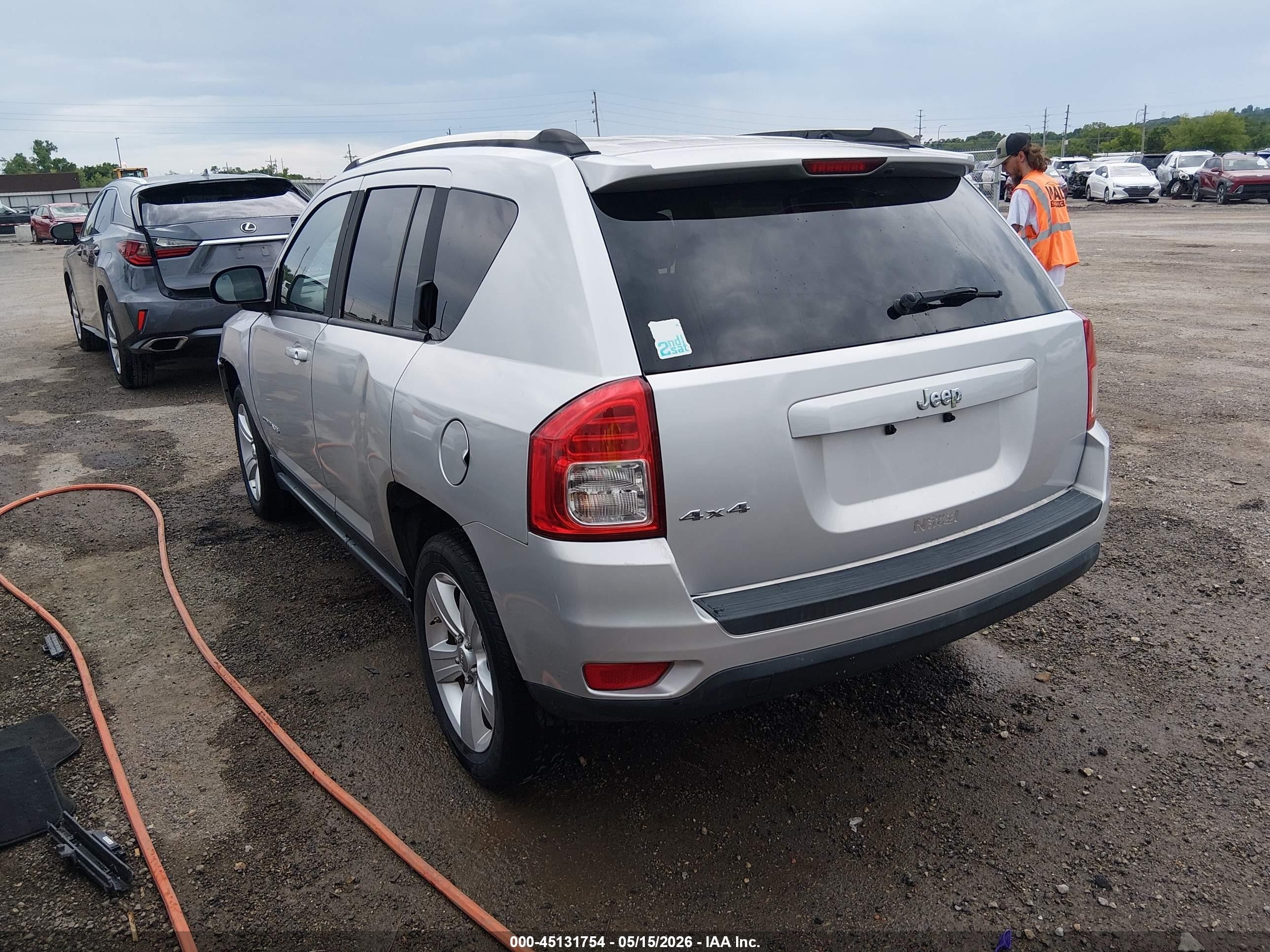 2012 Jeep Compass Sport Silver vin: 1C4NJDBB5CD583123
