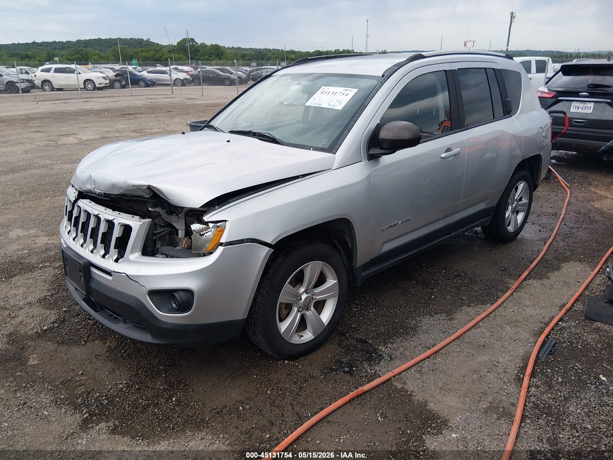 2012 Jeep Compass Sport Silver vin: 1C4NJDBB5CD583123