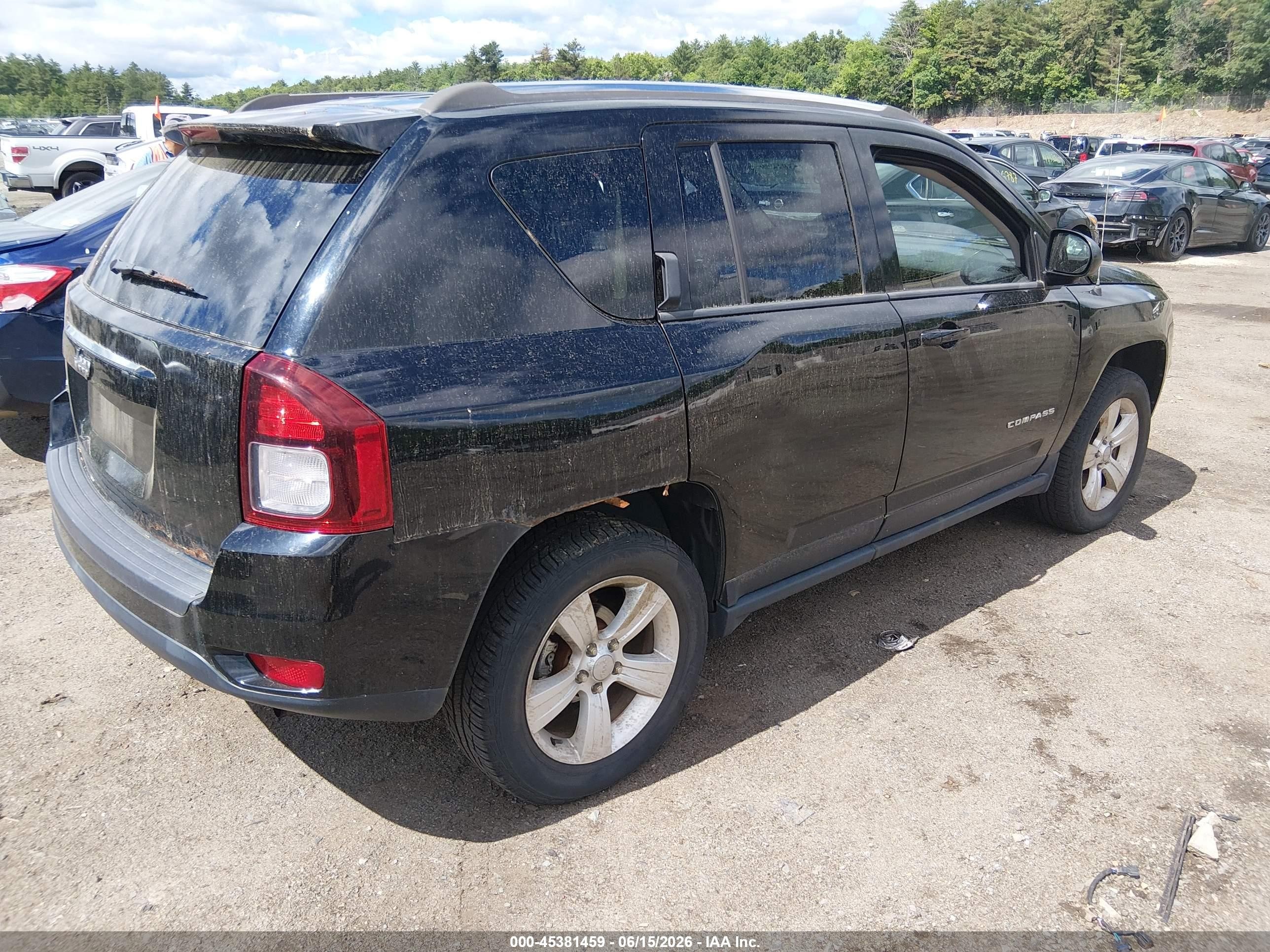 2014 Jeep Compass Sport Черный vin: 1C4NJDBB5ED927083