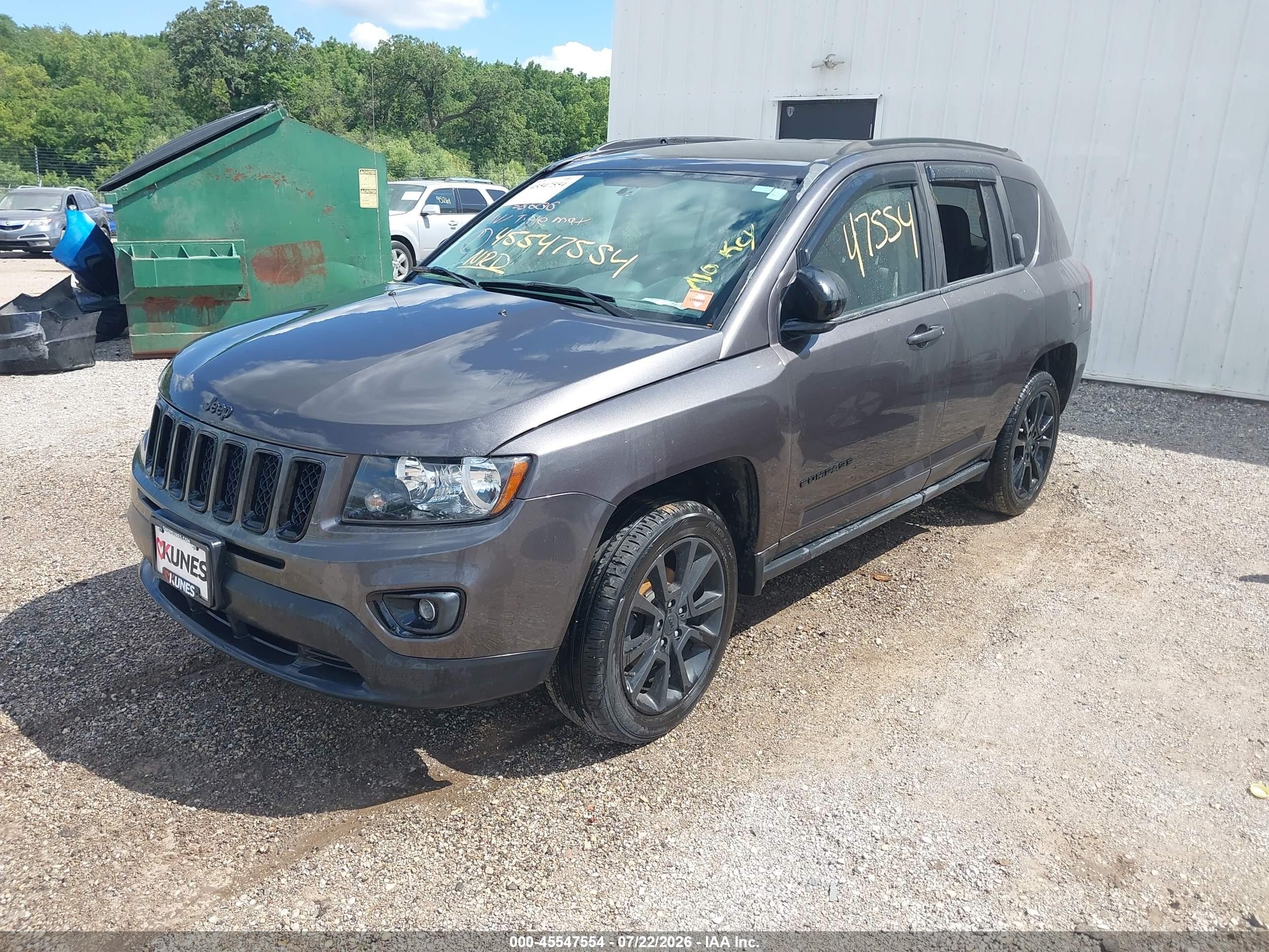 2015 Jeep Compass Altitude Edition Gray vin: 1C4NJDBB5FD258606