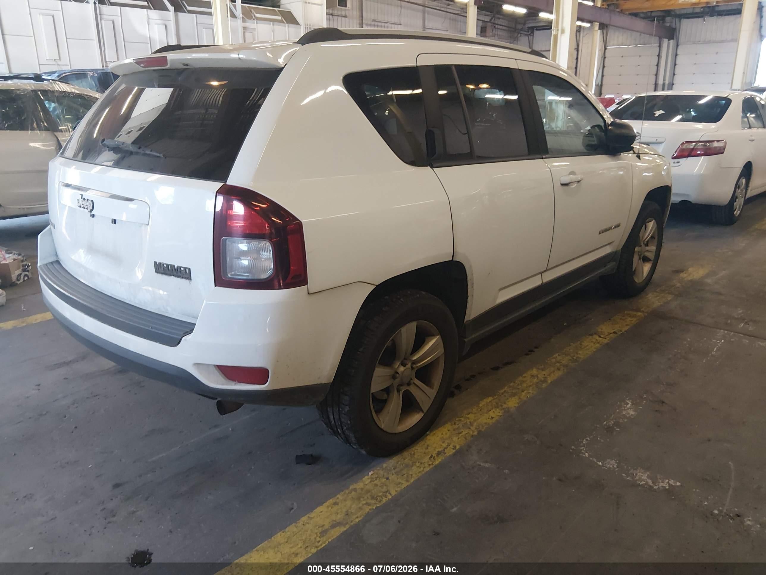 2015 Jeep Compass Sport Белый vin: 1C4NJDBB5FD332106