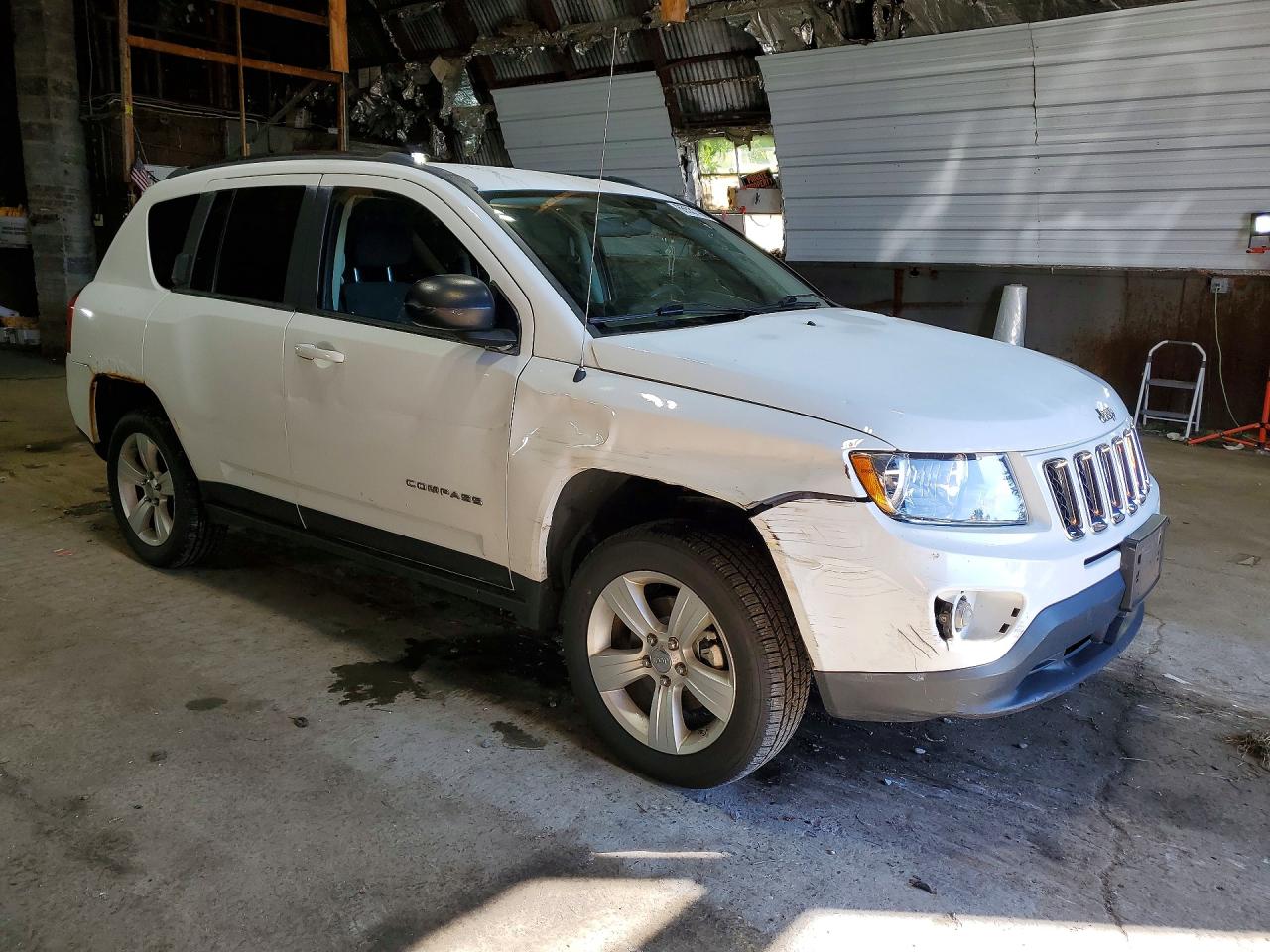 2012 Jeep Compass Sport White vin: 1C4NJDBB6CD539759