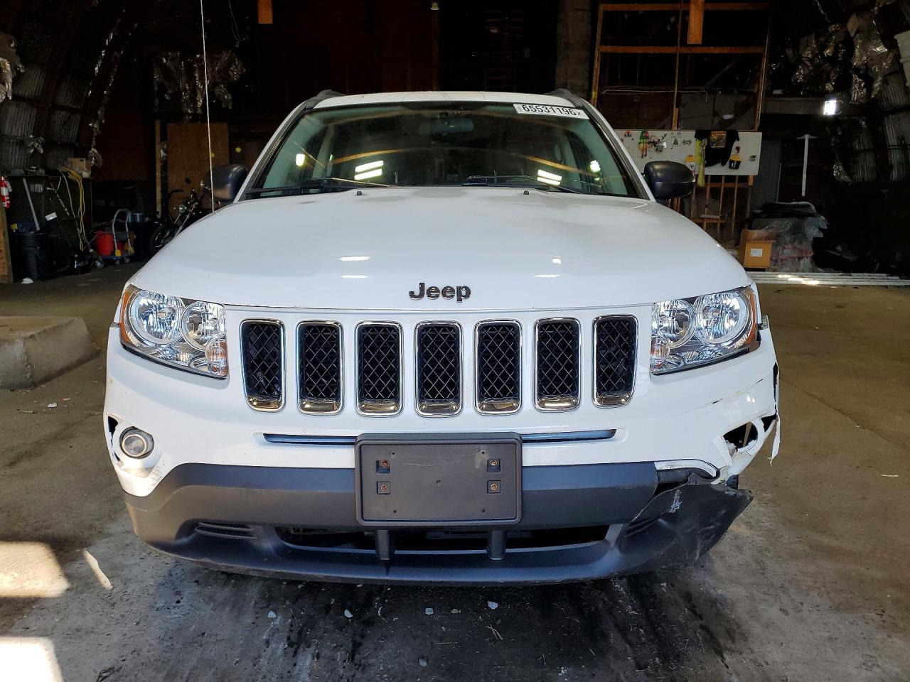 2012 Jeep Compass Sport White vin: 1C4NJDBB6CD539759