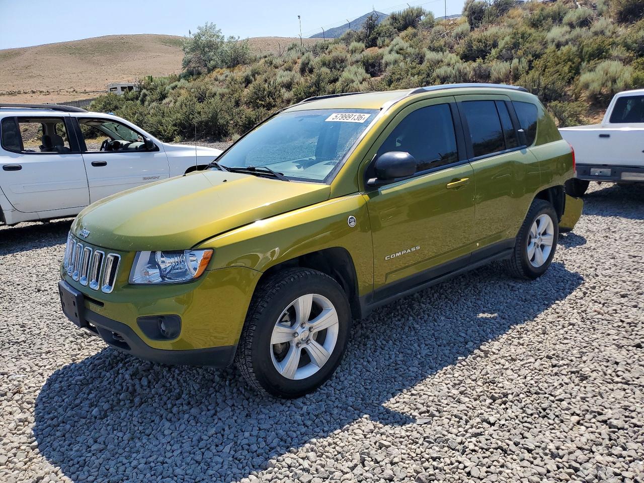 2012 Jeep Compass Sport Green vin: 1C4NJDBB6CD683229