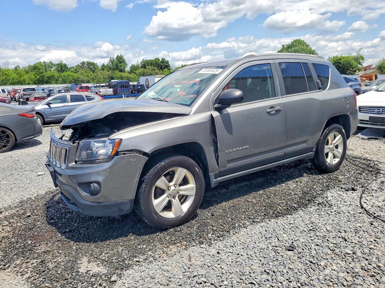 2014 Jeep Compass Sport Серый vin: 1C4NJDBB6ED592593