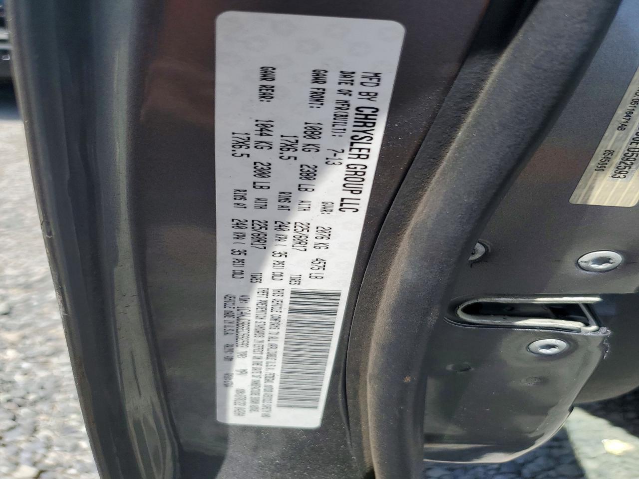 2014 Jeep Compass Sport Серый vin: 1C4NJDBB6ED592593