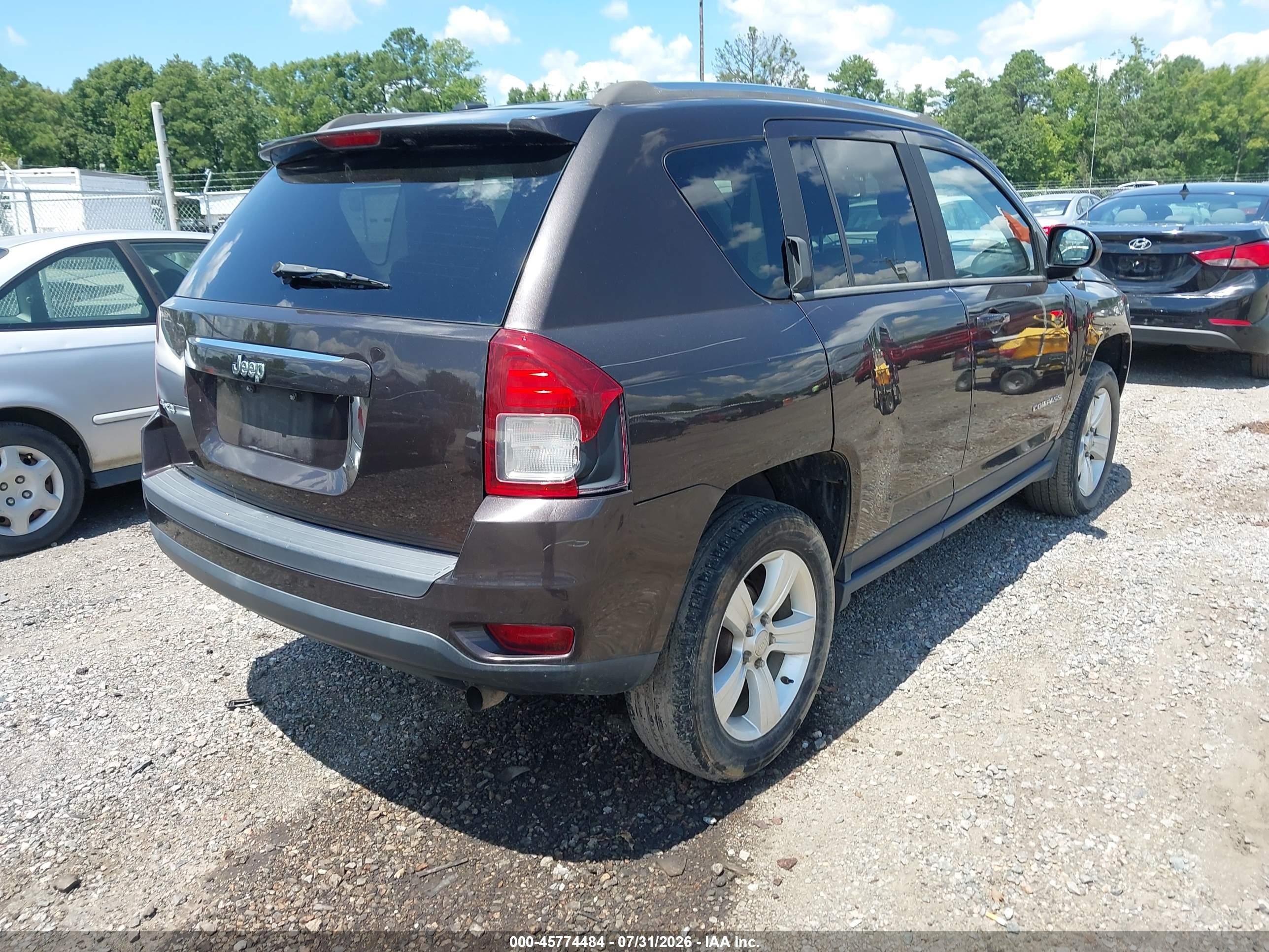 2014 Jeep Compass Sport Brown vin: 1C4NJDBB6ED847131