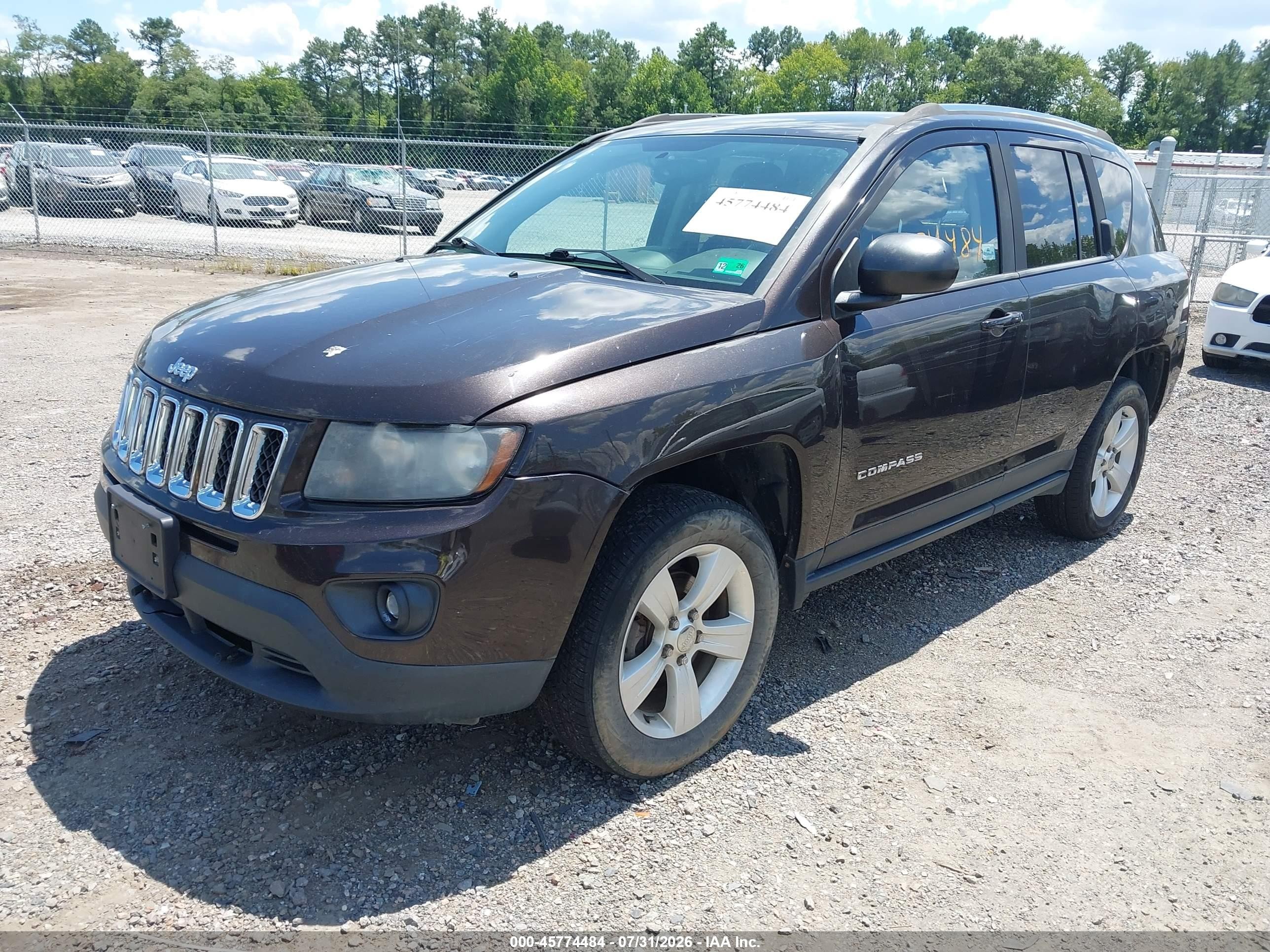 2014 Jeep Compass Sport Brown vin: 1C4NJDBB6ED847131
