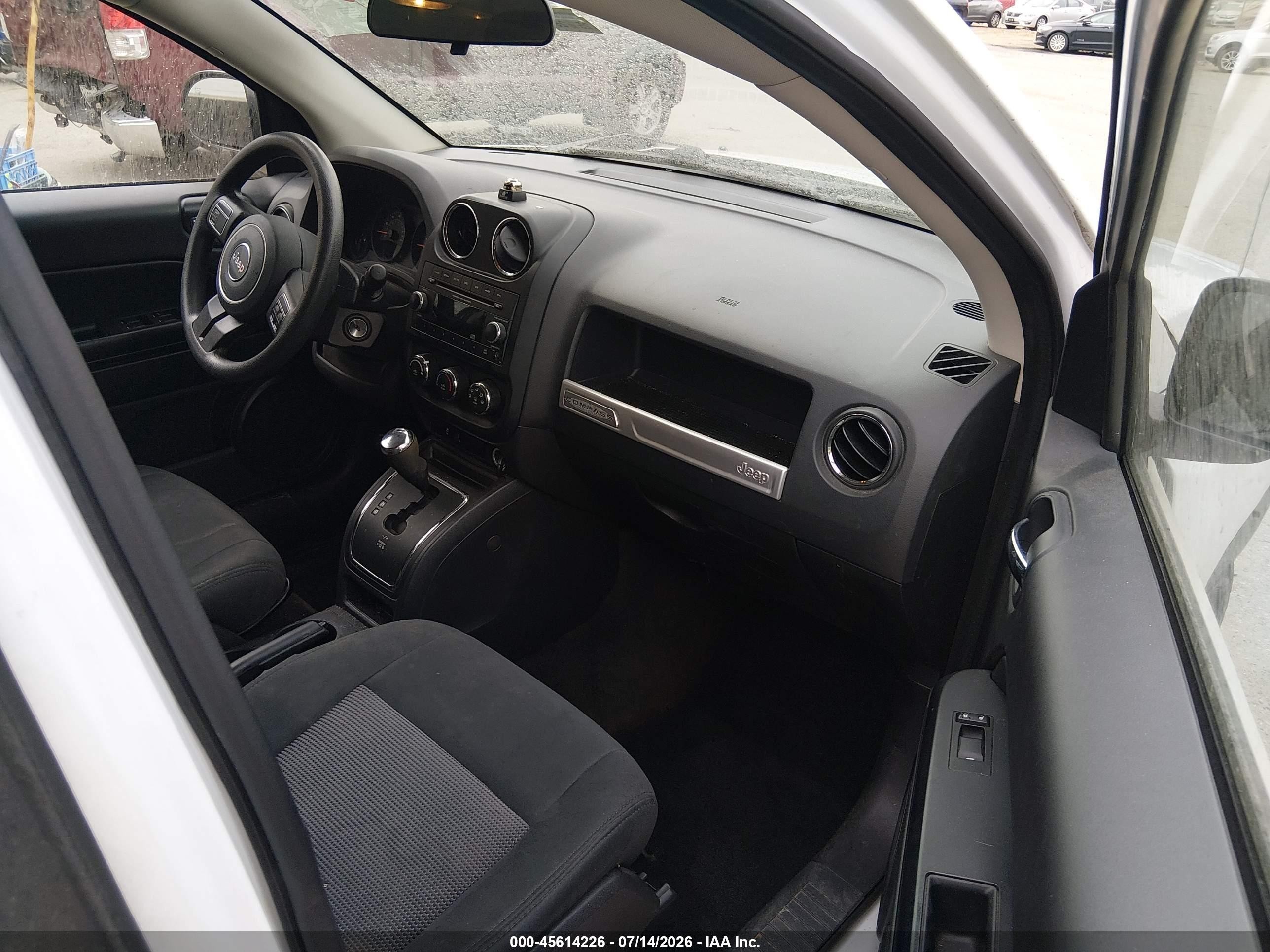 2015 Jeep Compass Sport White vin: 1C4NJDBB6FD395778