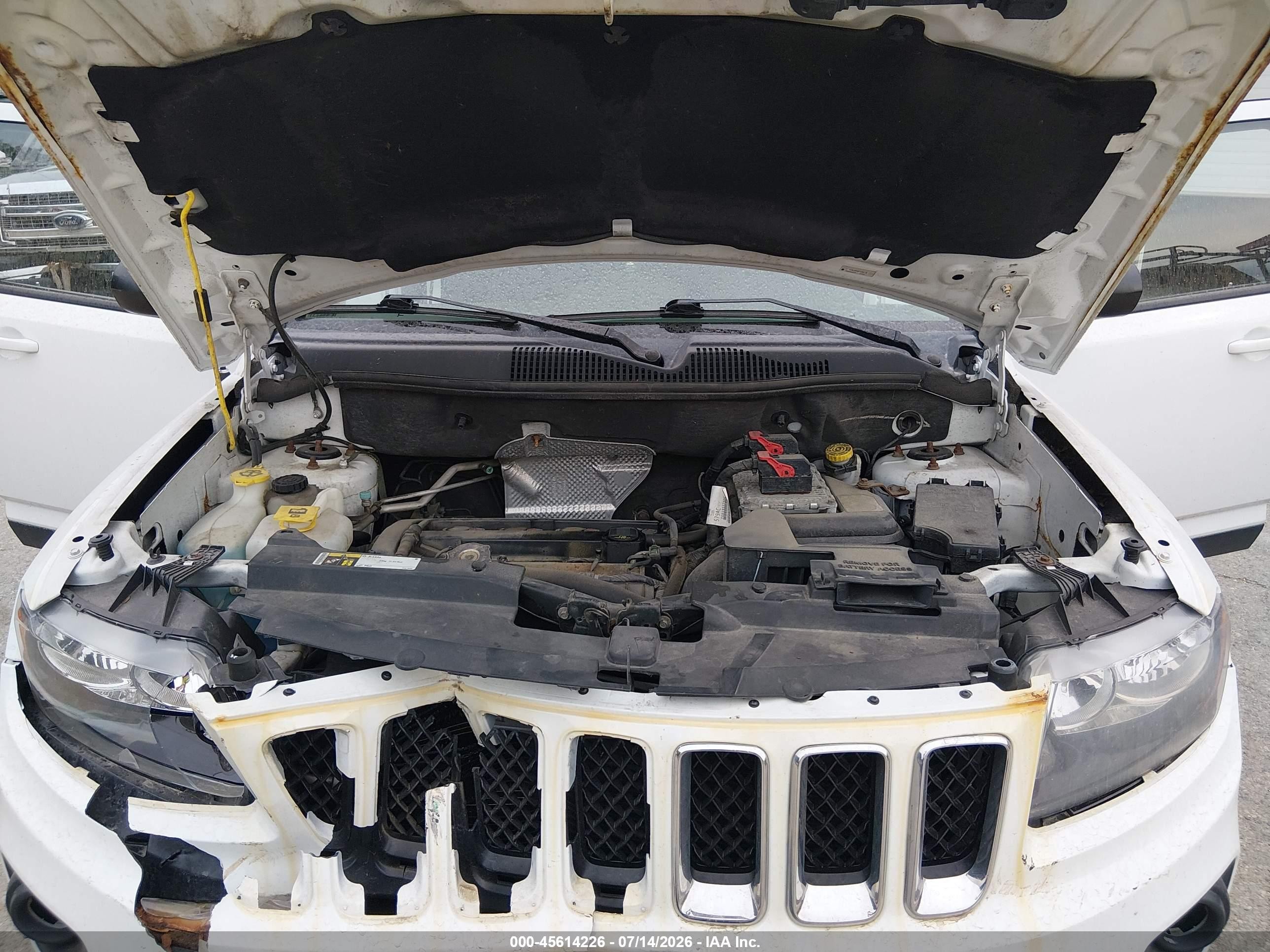 2015 Jeep Compass Sport White vin: 1C4NJDBB6FD395778