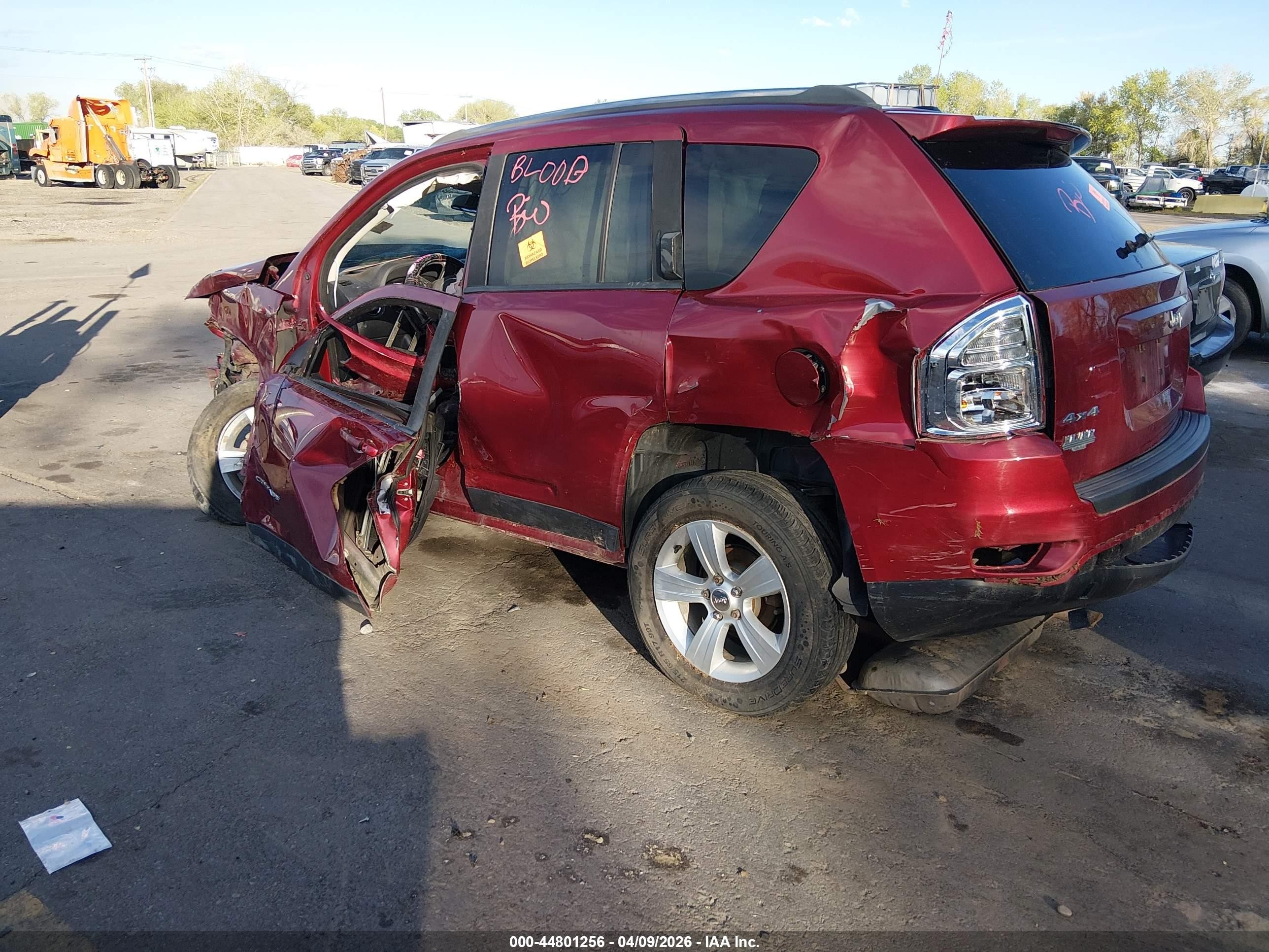 2013 Jeep Compass Sport Бордовый vin: 1C4NJDBB7DD207587