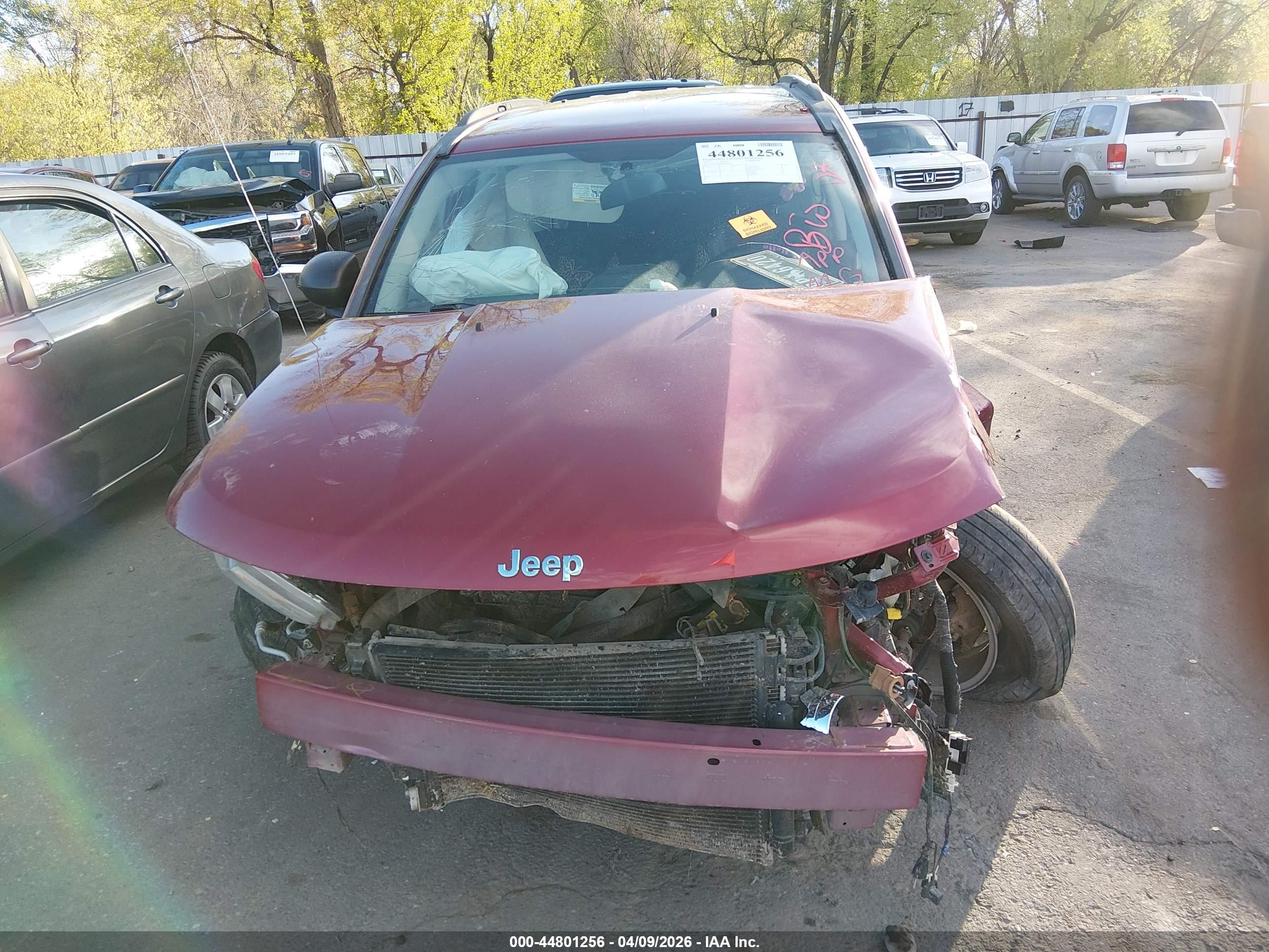 2013 Jeep Compass Sport Бордовый vin: 1C4NJDBB7DD207587