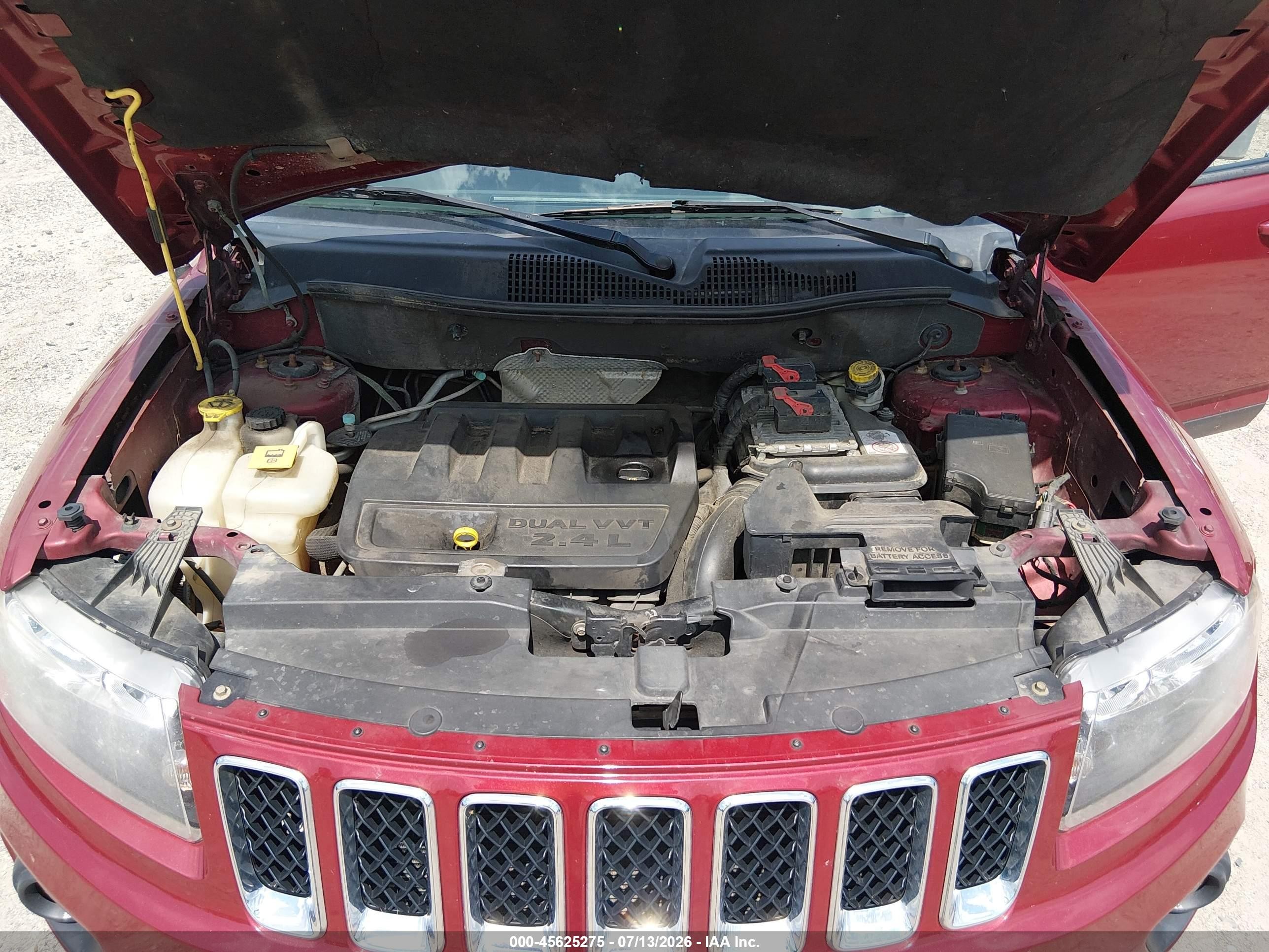 2014 Jeep Compass Sport Red vin: 1C4NJDBB7ED514646