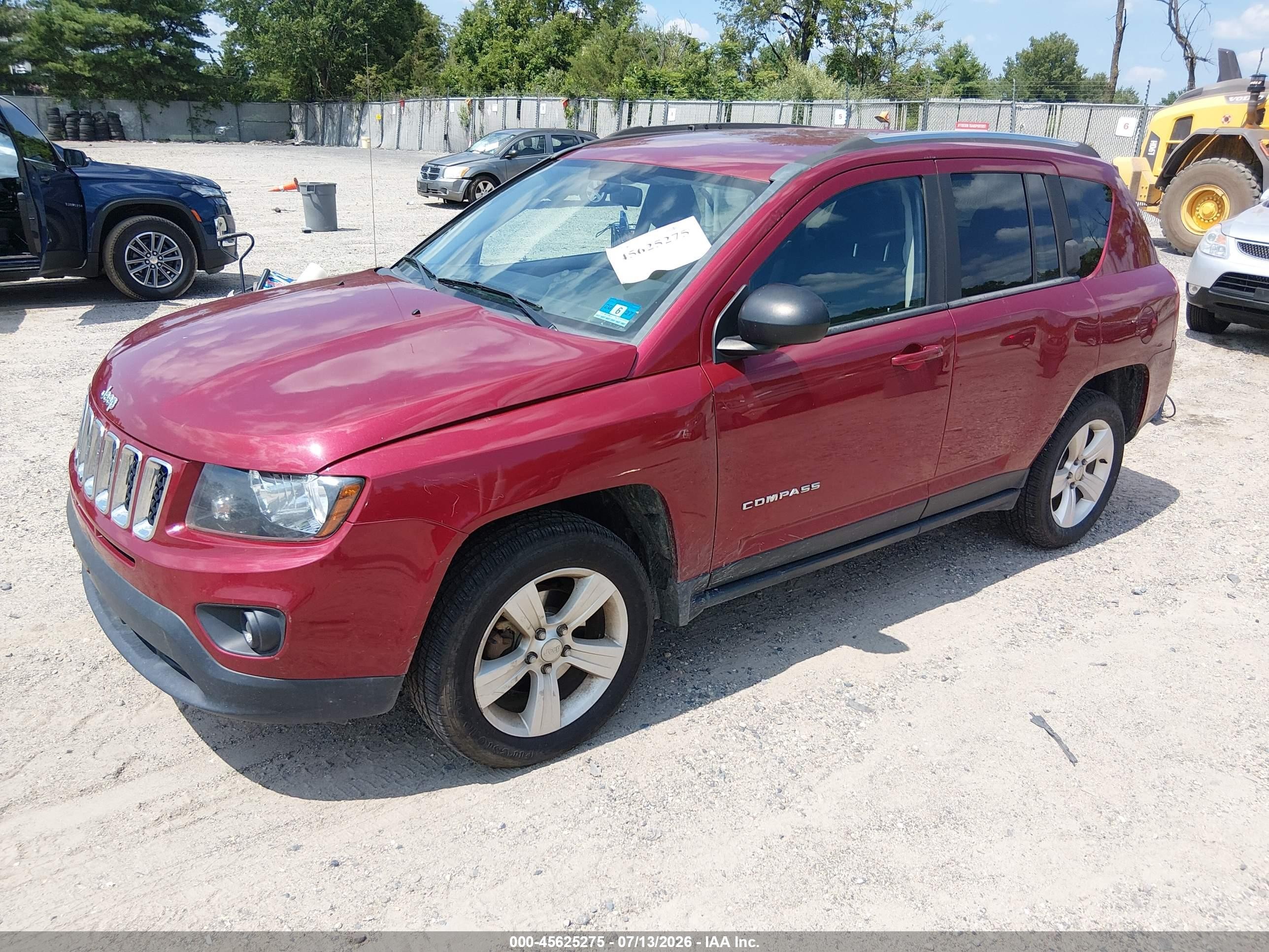 2014 Jeep Compass Sport Red vin: 1C4NJDBB7ED514646