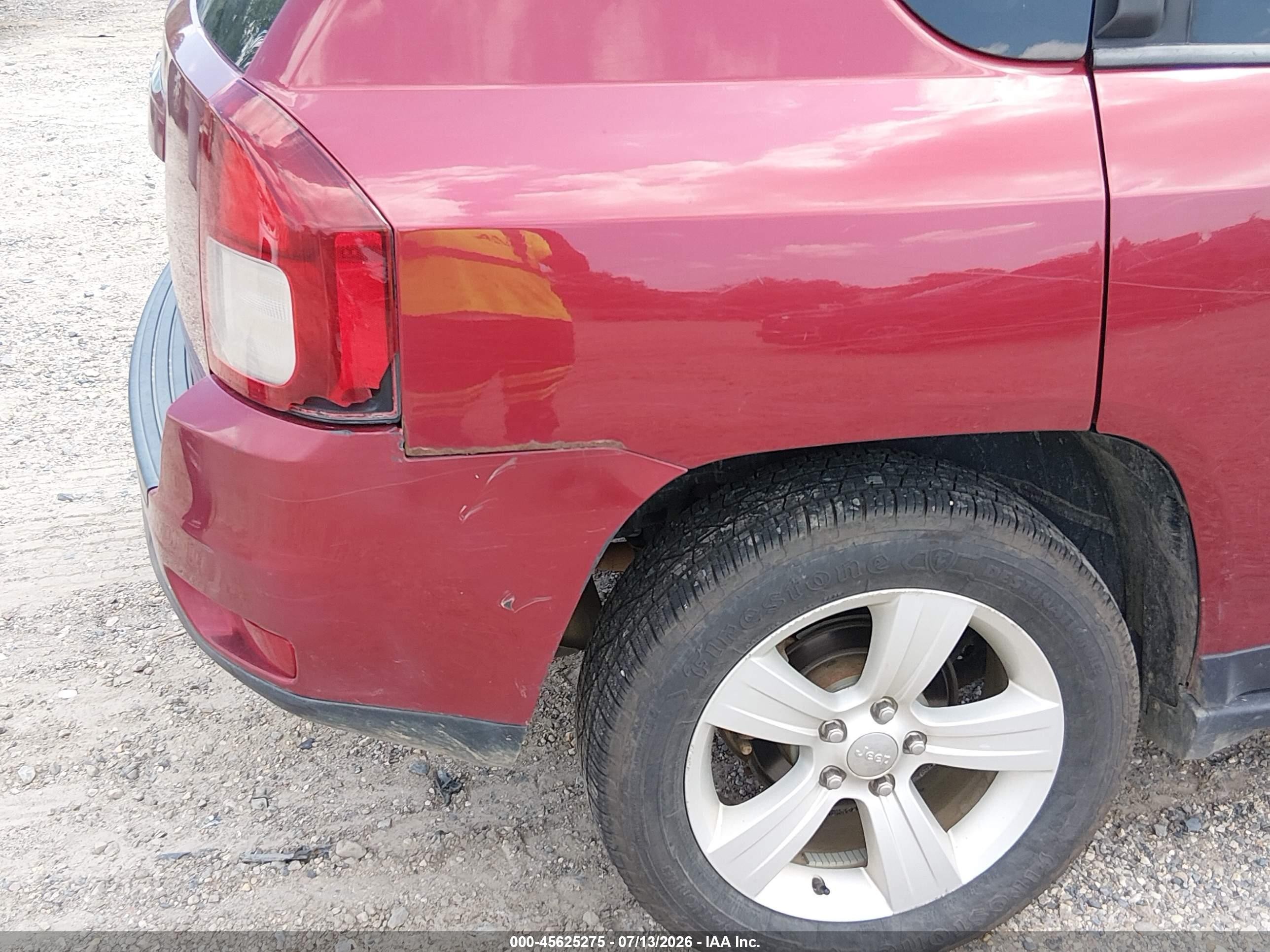 2014 Jeep Compass Sport Red vin: 1C4NJDBB7ED514646