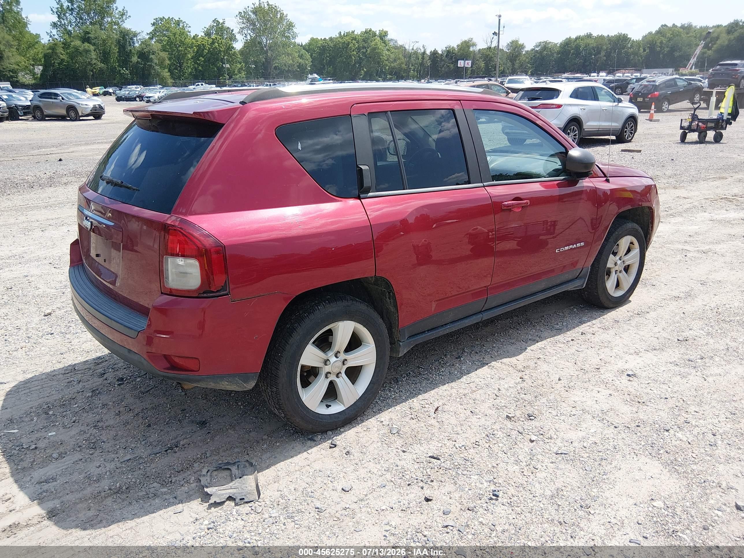2014 Jeep Compass Sport Red vin: 1C4NJDBB7ED514646