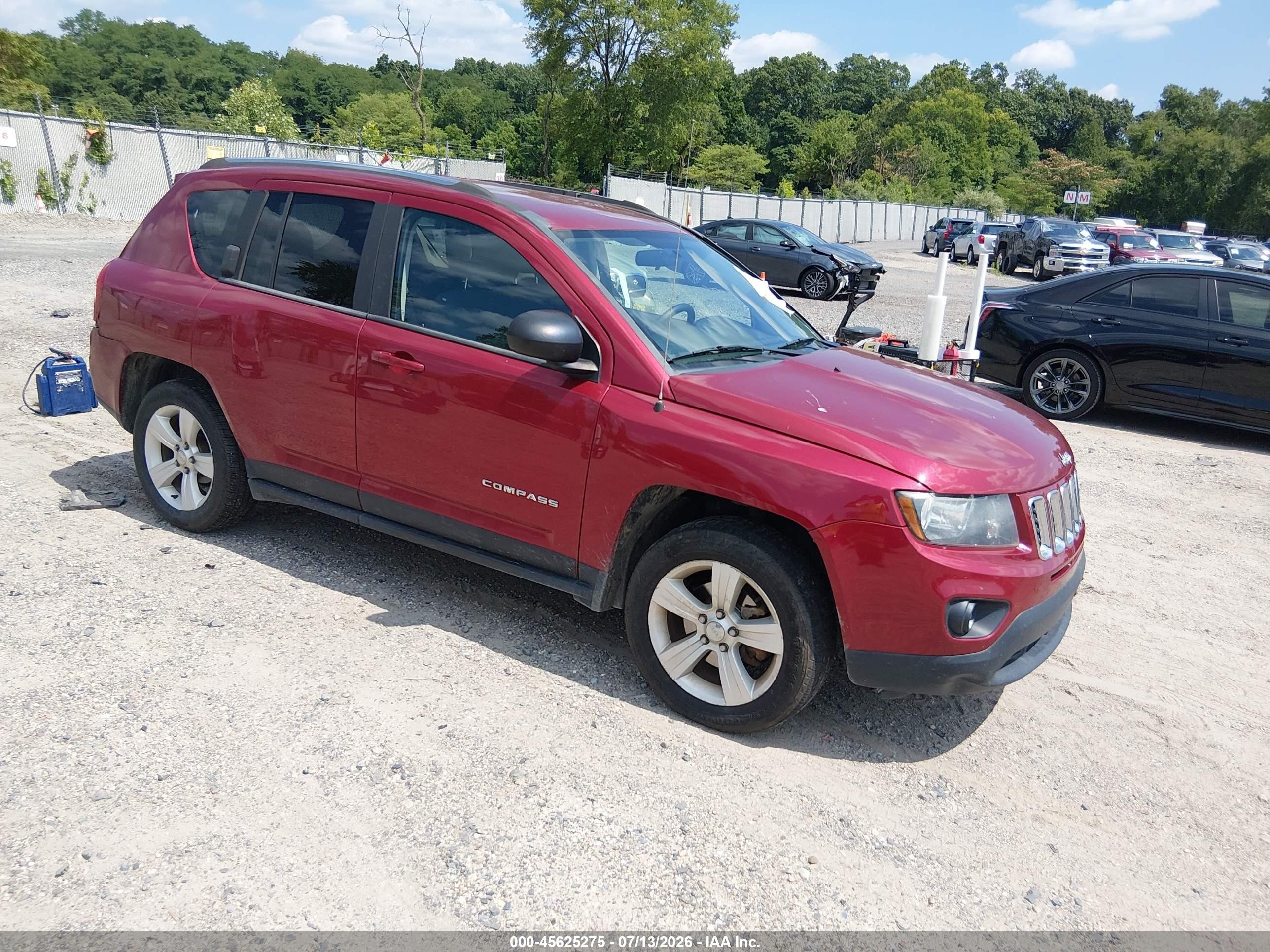 2014 Jeep Compass Sport Красный vin: 1C4NJDBB7ED514646