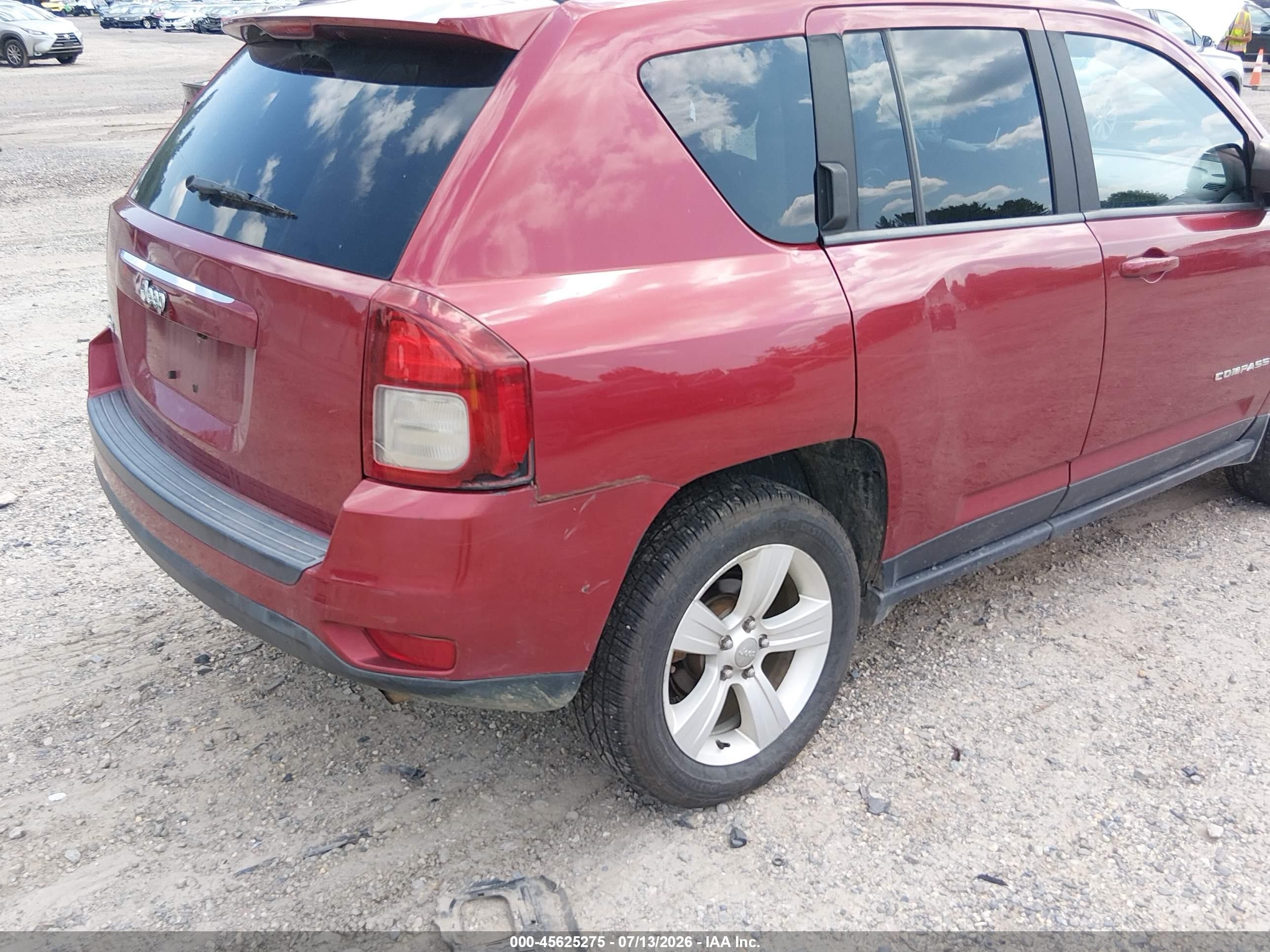 2014 Jeep Compass Sport Red vin: 1C4NJDBB7ED514646