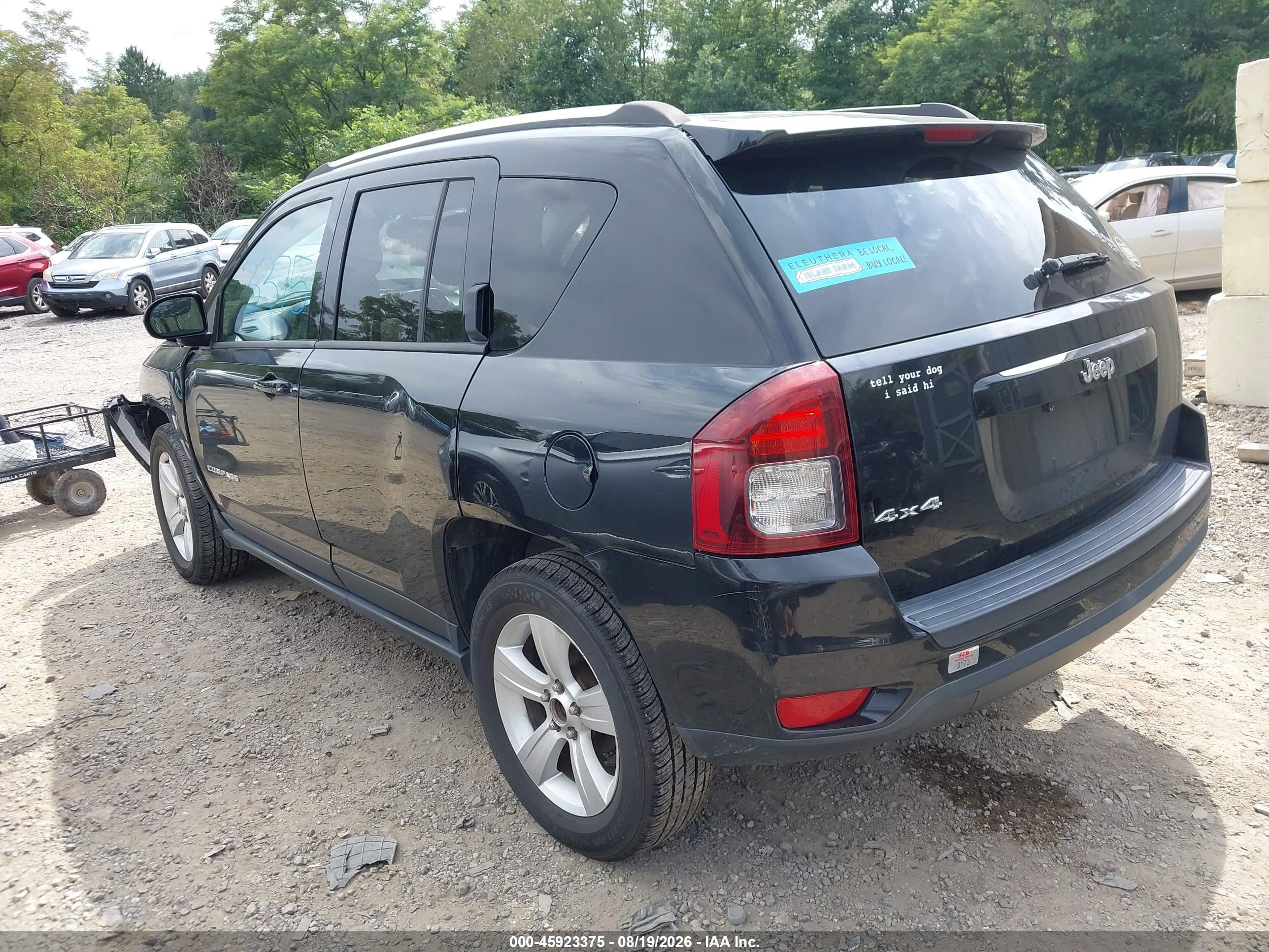 2014 Jeep Compass Sport Black vin: 1C4NJDBB7ED598418