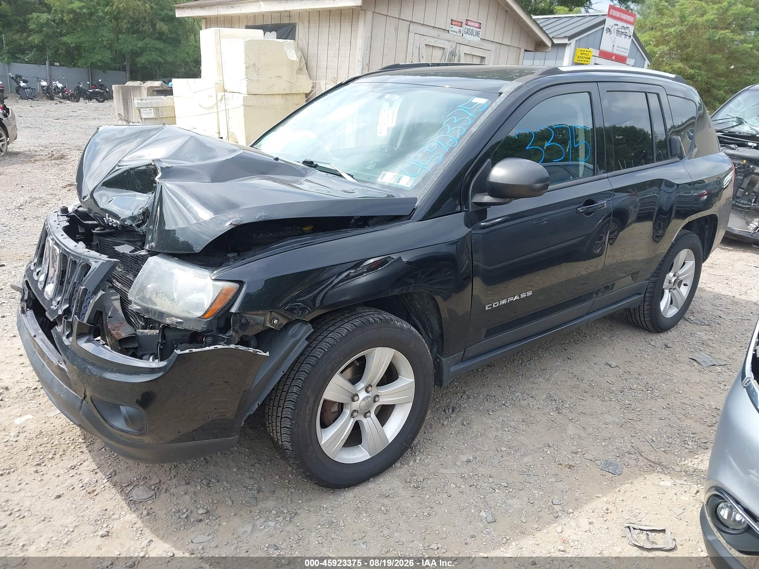 2014 Jeep Compass Sport Black vin: 1C4NJDBB7ED598418