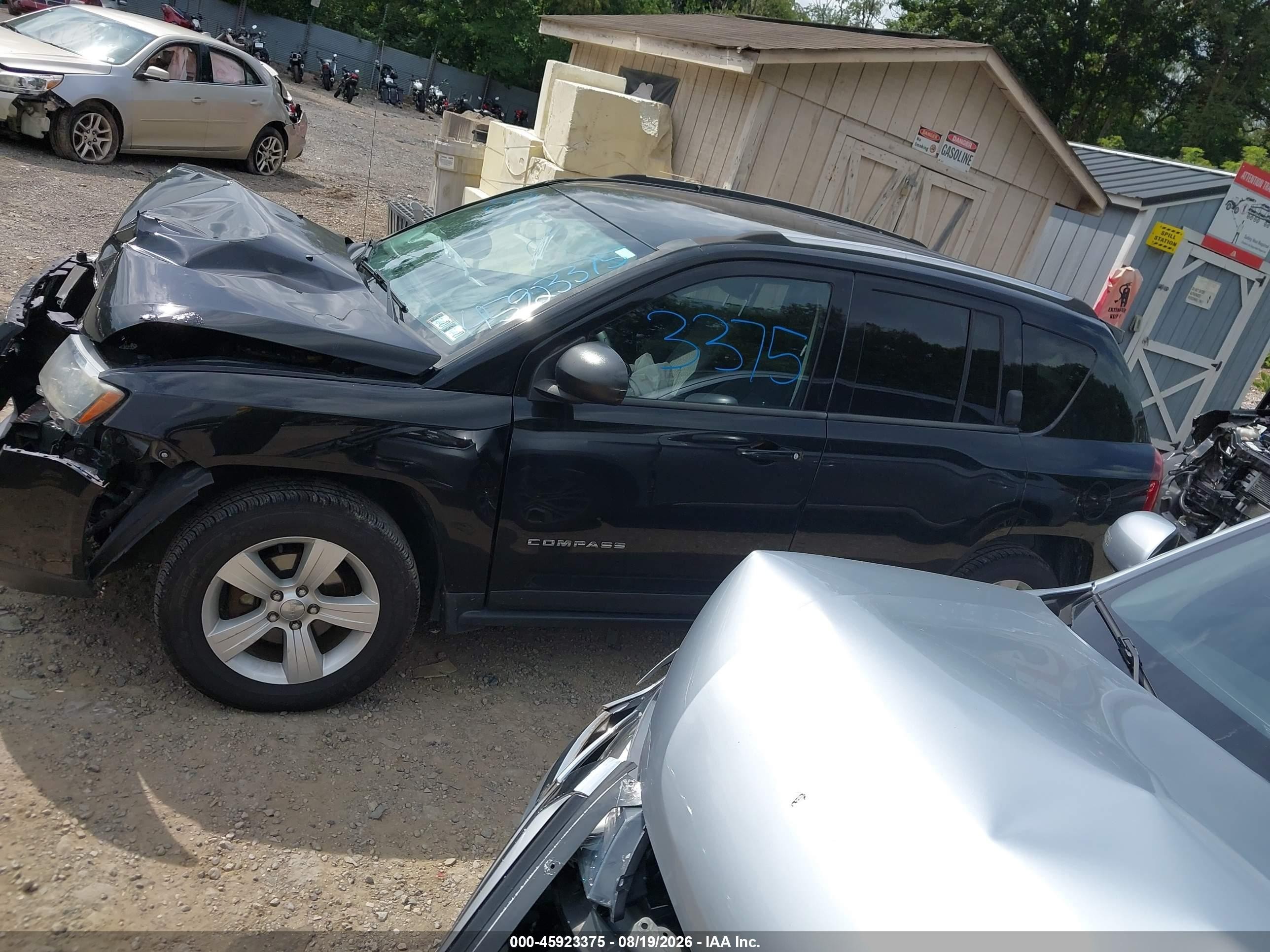 2014 Jeep Compass Sport Black vin: 1C4NJDBB7ED598418