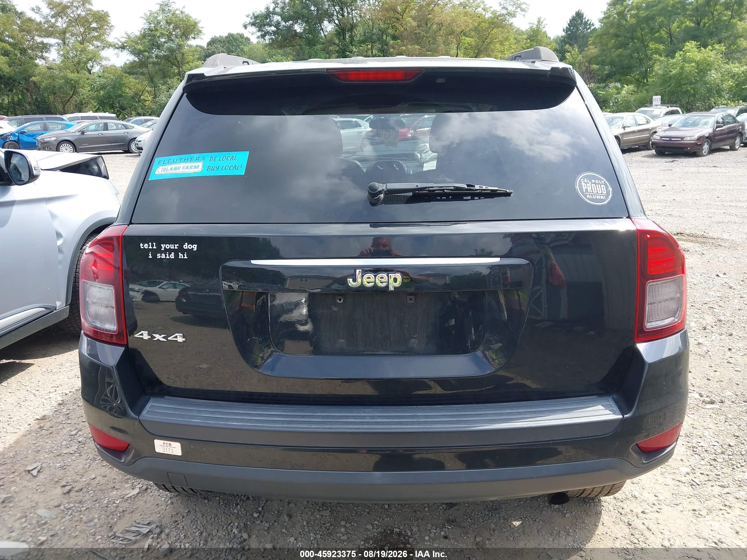 2014 Jeep Compass Sport Black vin: 1C4NJDBB7ED598418