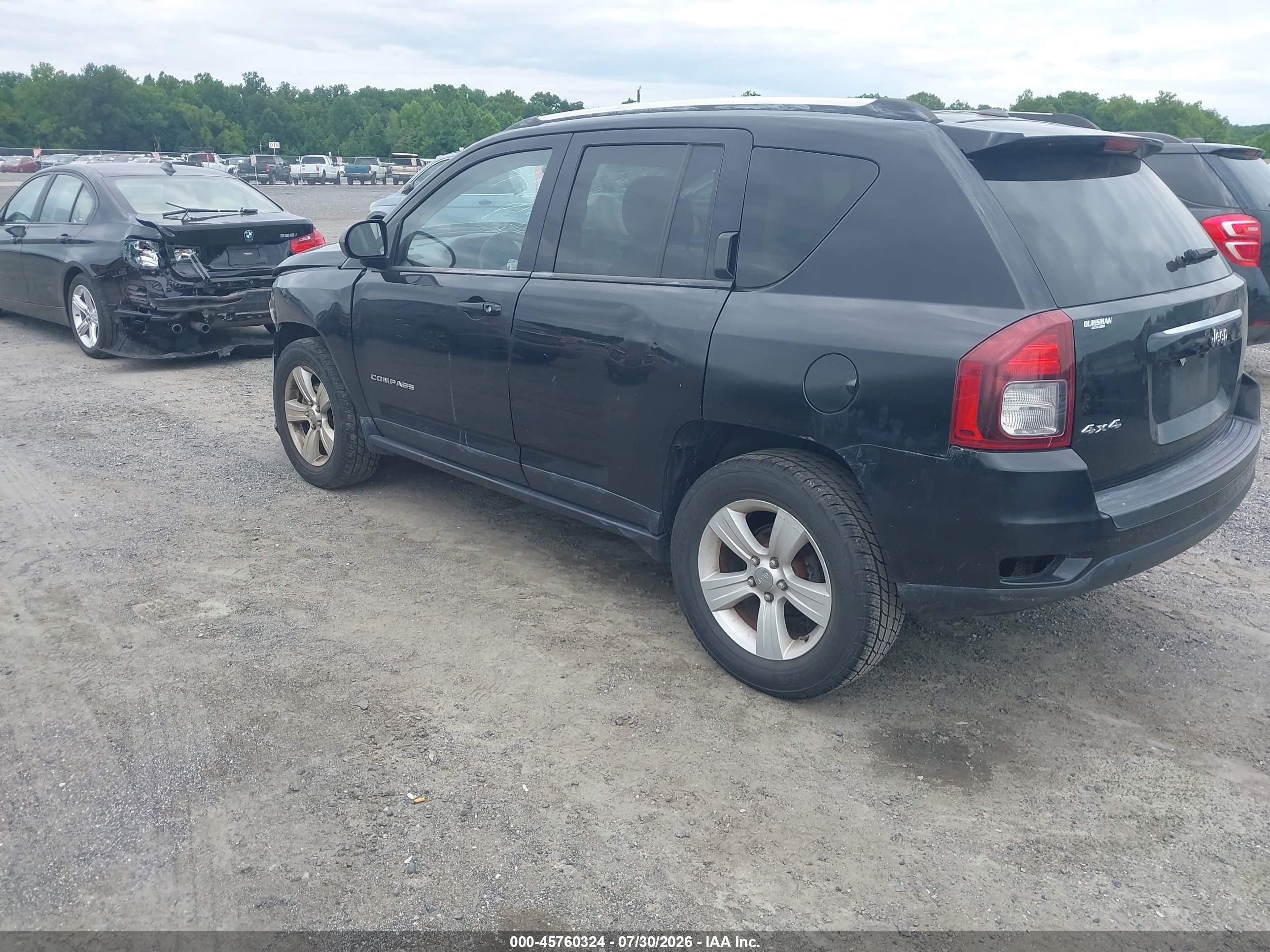 2014 Jeep Compass Sport Black vin: 1C4NJDBB7ED602077