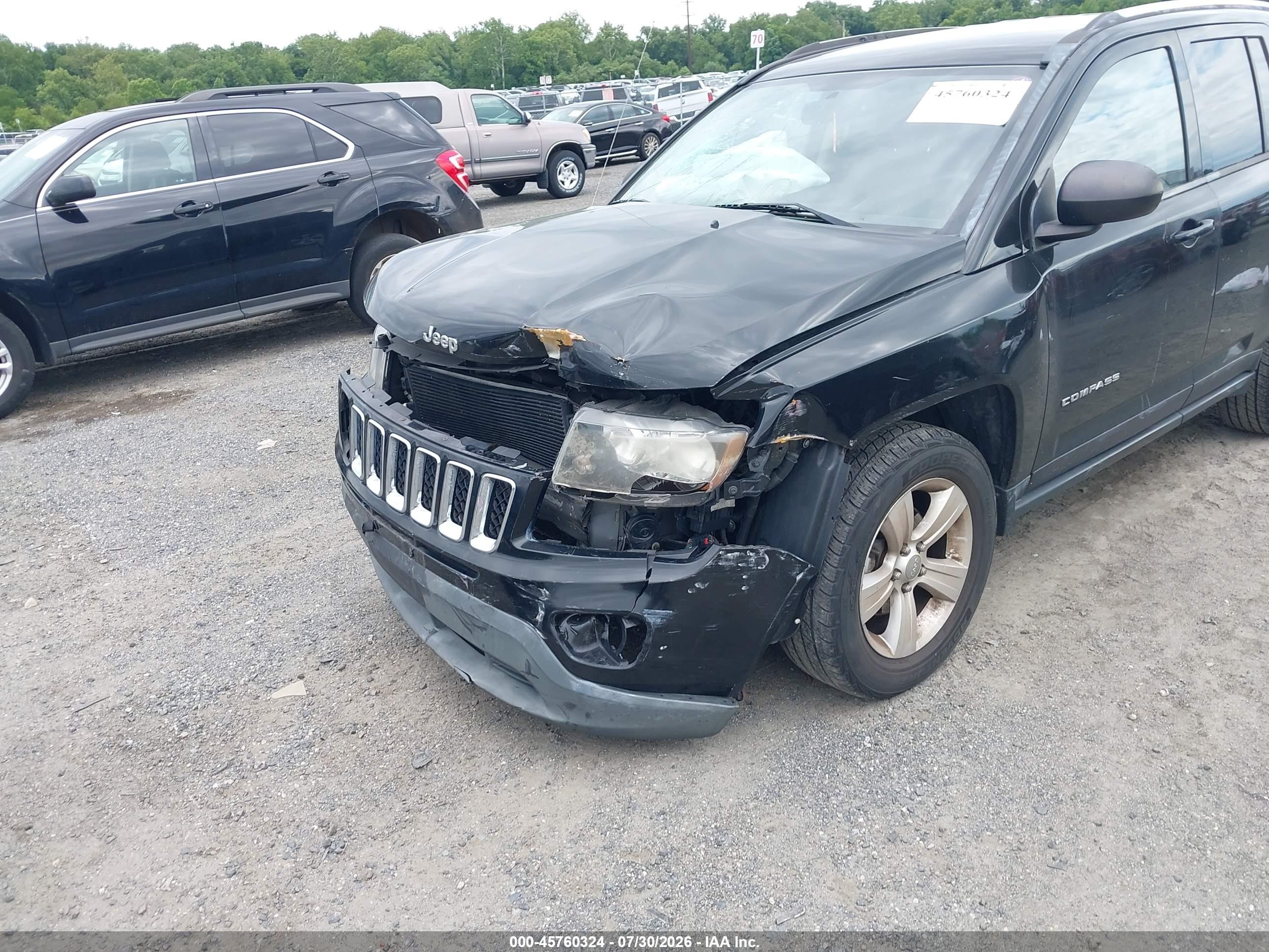2014 Jeep Compass Sport Black vin: 1C4NJDBB7ED602077