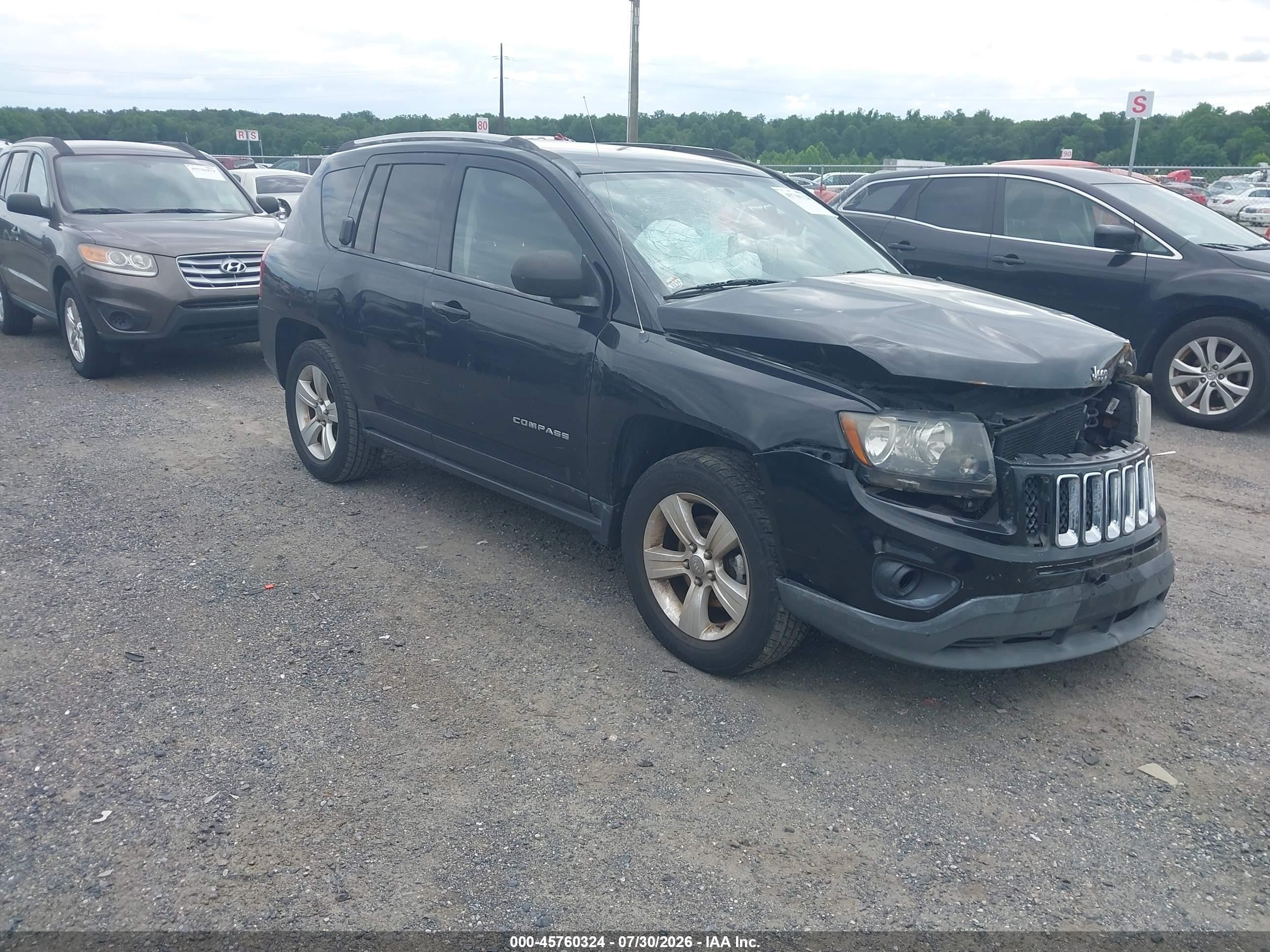 2014 Jeep Compass Sport Black vin: 1C4NJDBB7ED602077